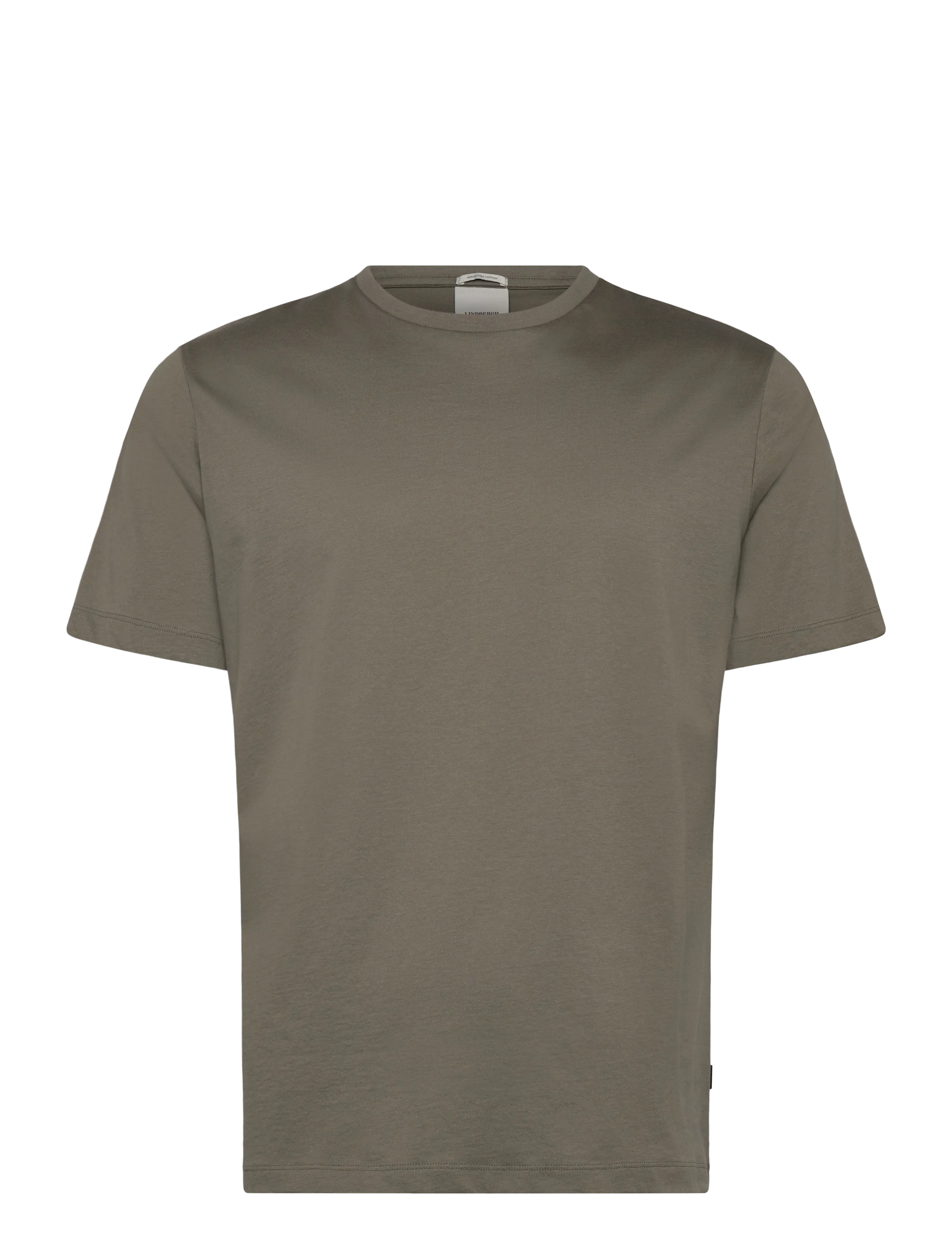 Lindbergh Black Mercerized cotton tee S/S - Lindbergh Black - DK OLIVE / khaki/green