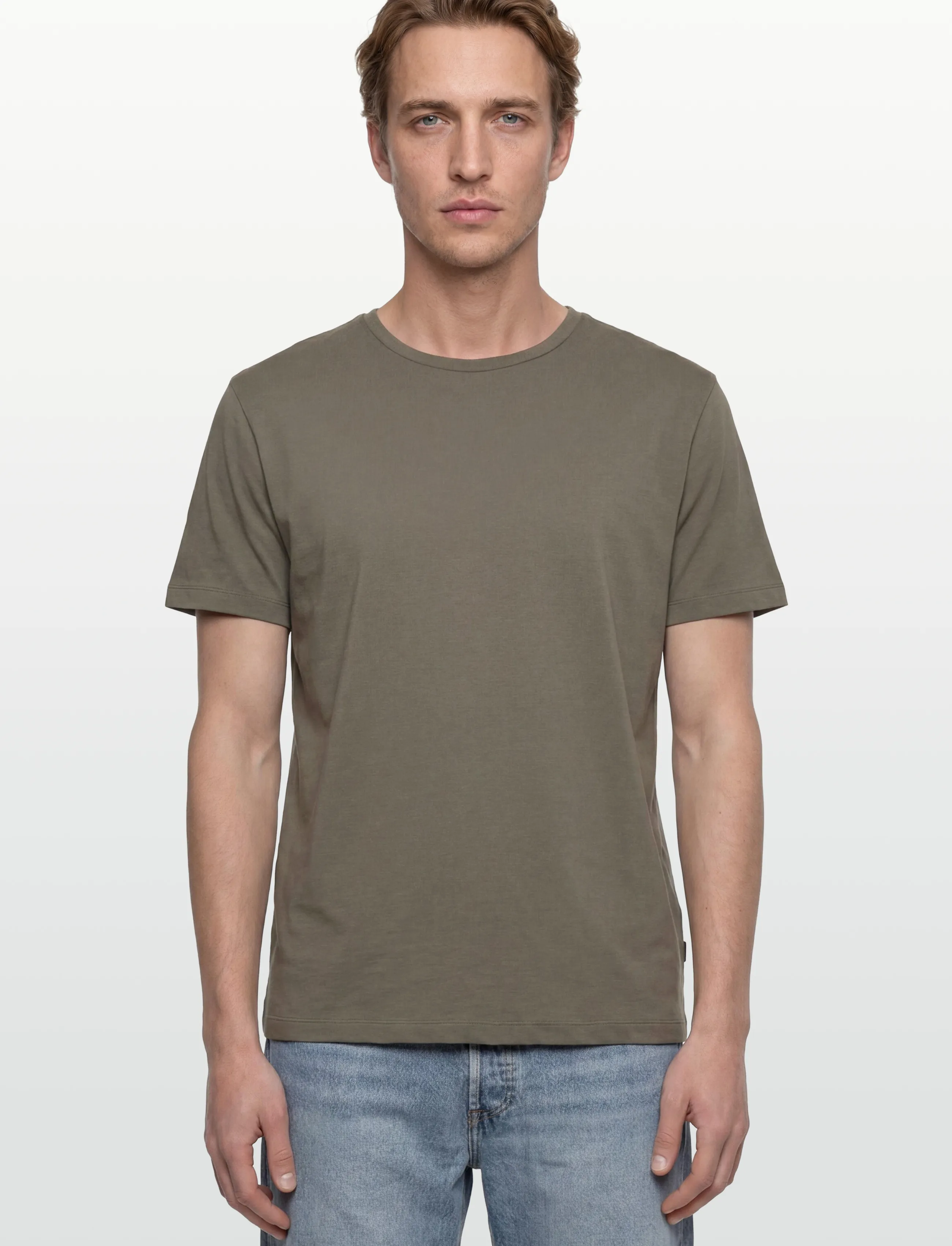 Lindbergh Black - Mercerized cotton tee S/S - kortärmade t-shirts - dk olive - 3