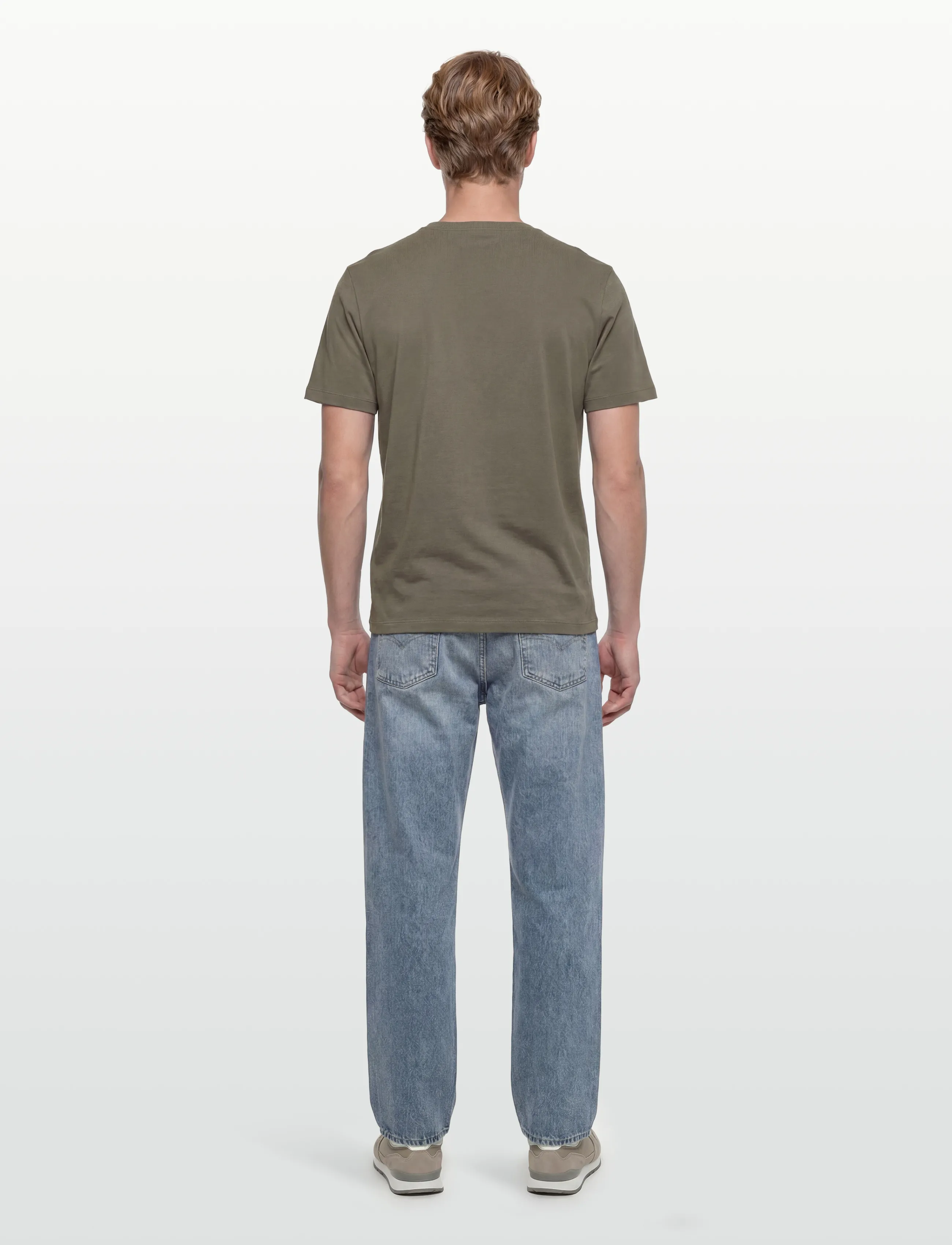 Lindbergh Black - Mercerized cotton tee S/S - kortärmade t-shirts - dk olive - 4