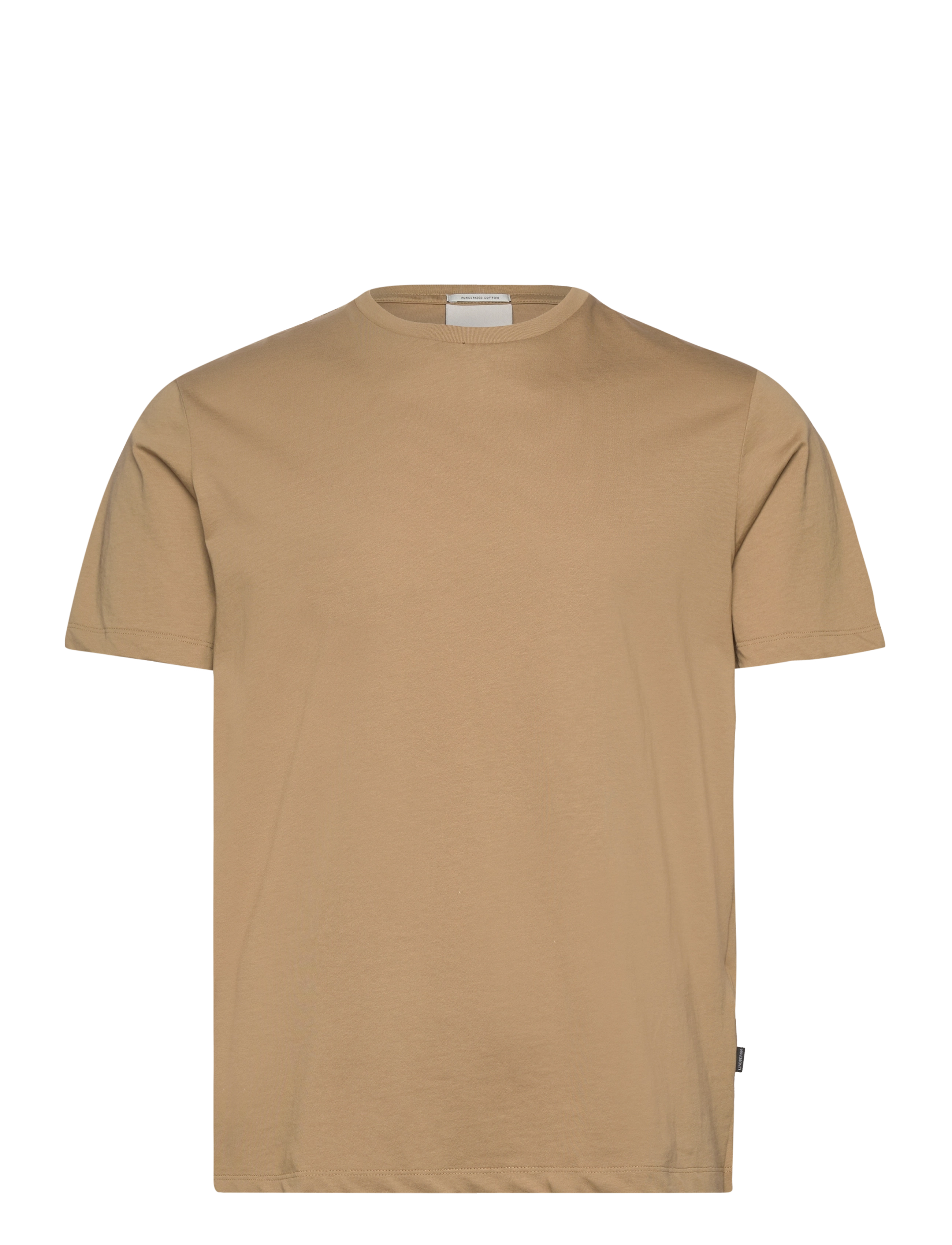 Lindbergh Black Mercerized cotton tee S/S - Kleidung - DK SAND / beige