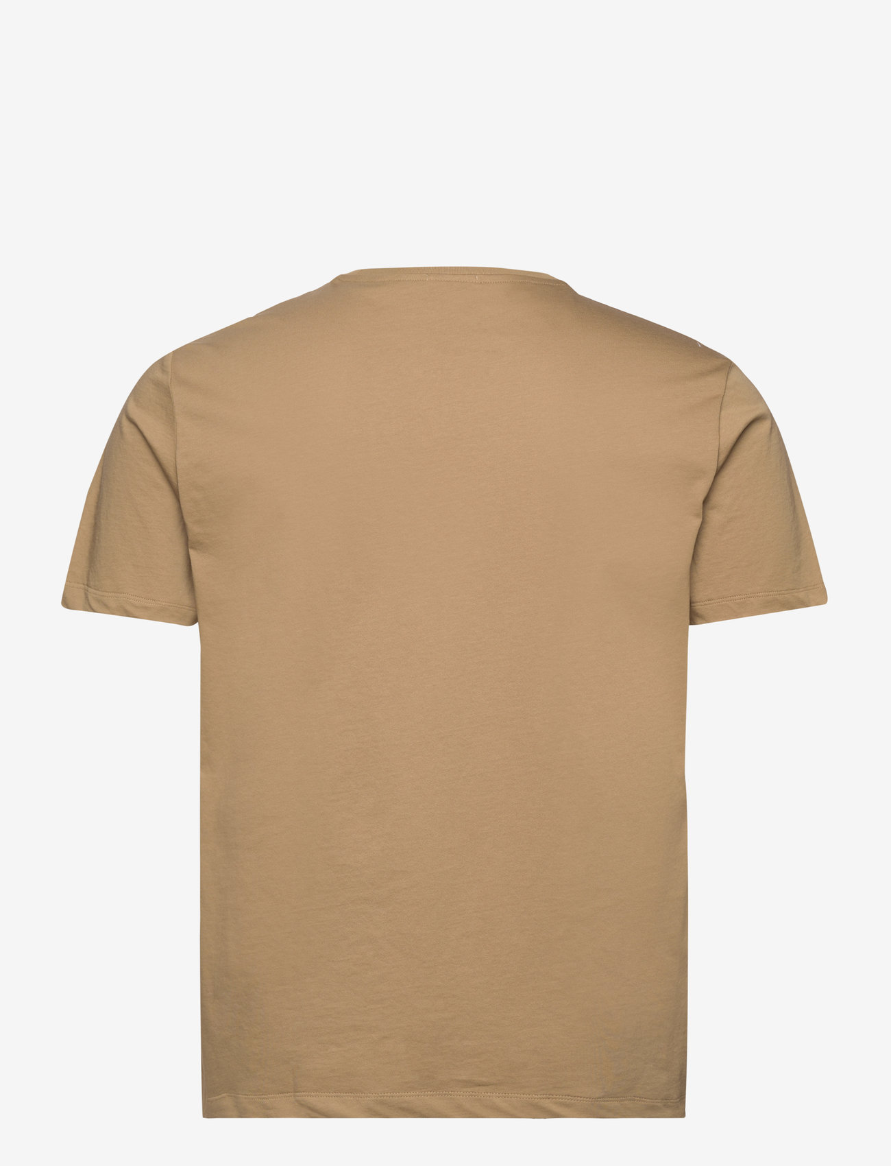 Lindbergh Black - Mercerized cotton tee S/S - short-sleeved t-shirts - dk sand - 2