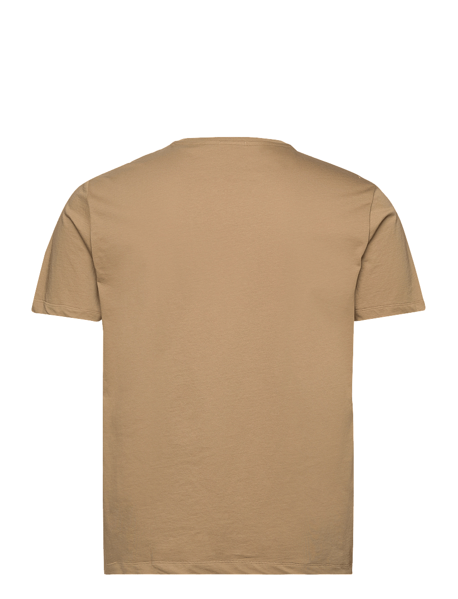 Lindbergh Black - Mercerized cotton tee S/S - kurzärmelige t-shirts - dk sand - 2