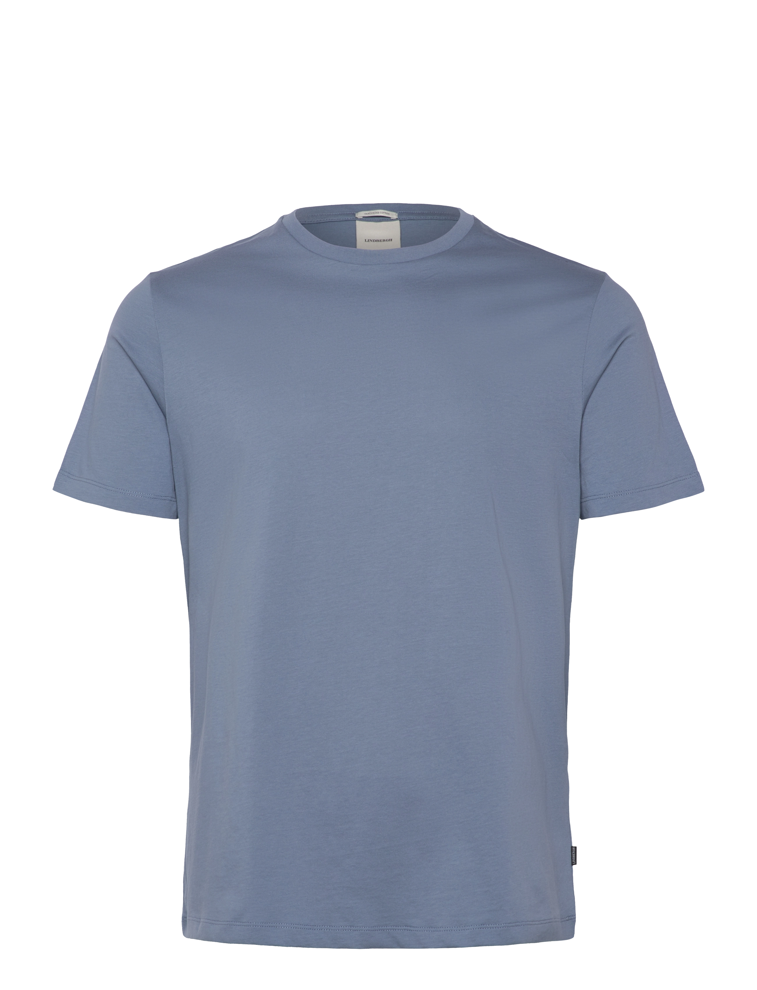 Lindbergh Black Mercerized cotton tee S/S - Kleidung - DUSTY BLUE / navy
