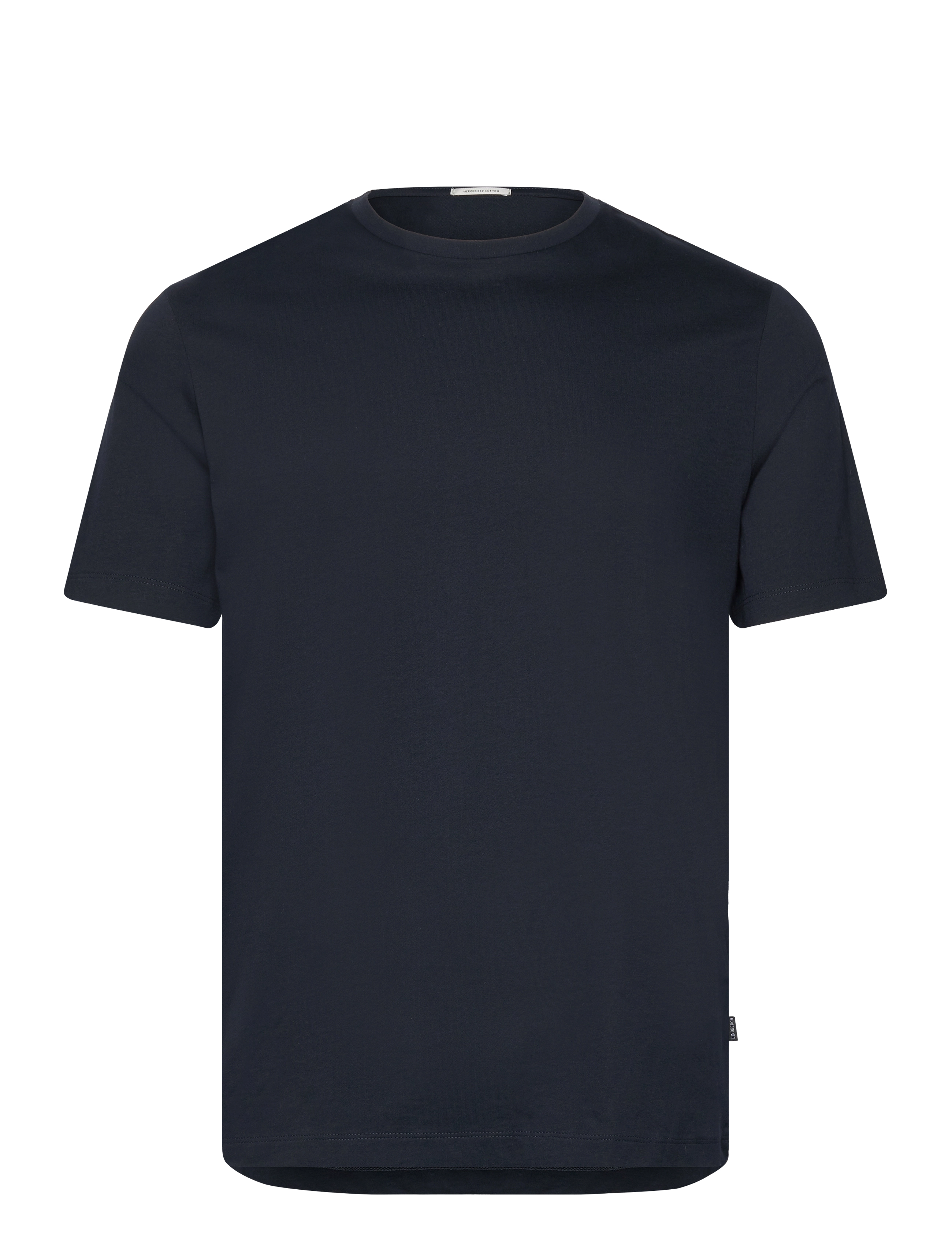 Lindbergh Black Mercerized cotton tee S/S - Kleidung - NAVY / navy
