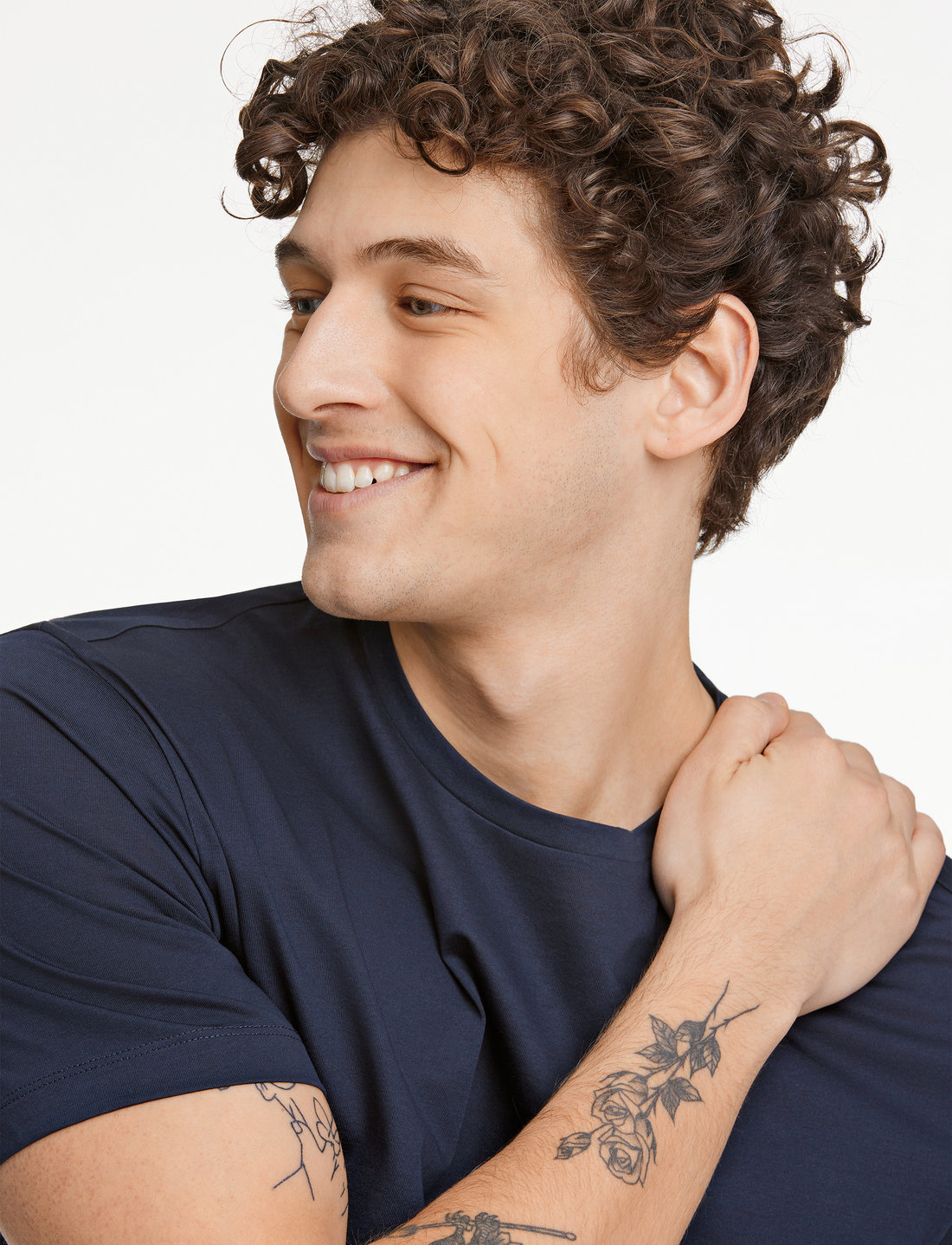 Lindbergh Black - Mercerized cotton tee S/S - kortärmade t-shirts - navy - 5