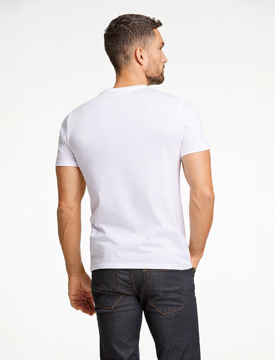 Lindbergh Black - Mercerized cotton tee S/S - kurzärmelige t-shirts - white - 3