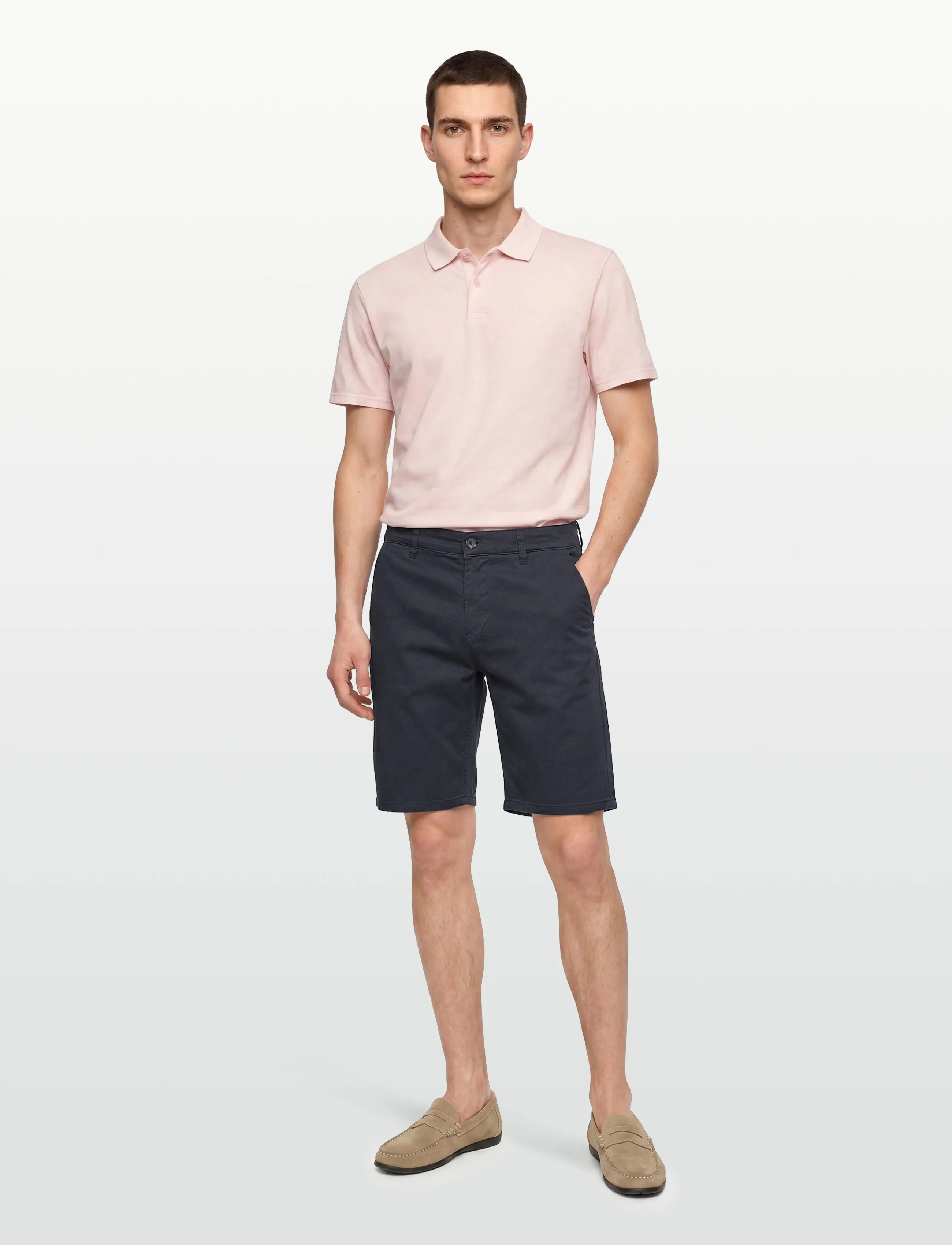 Lindbergh Black - 1927: Cashmere touch superflex chi - chinos shorts - navy - 0