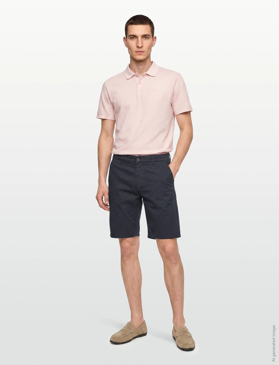 Lindbergh Black - 1927: Cashmere touch superflex chi - chinos shorts - navy - 0