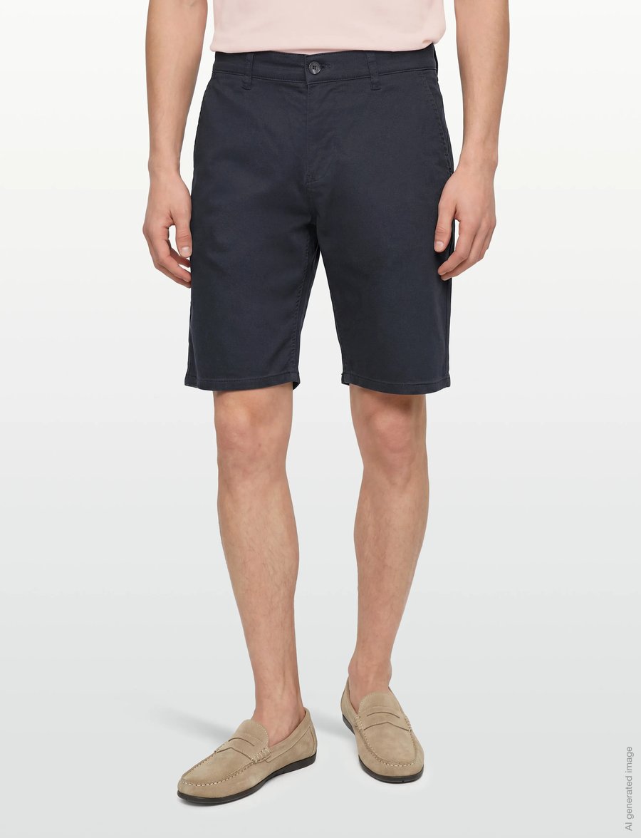 Lindbergh Black - 1927: Cashmere touch superflex chi - chinos shorts - navy - 3