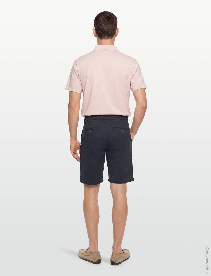 Lindbergh Black - 1927: Cashmere touch superflex chi - chinos shorts - navy - 4