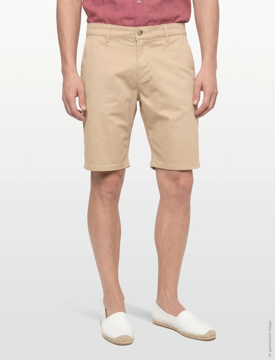Lindbergh Black - 1927: Cashmere touch superflex chi - lühikesed chino-püksid - sand - 3