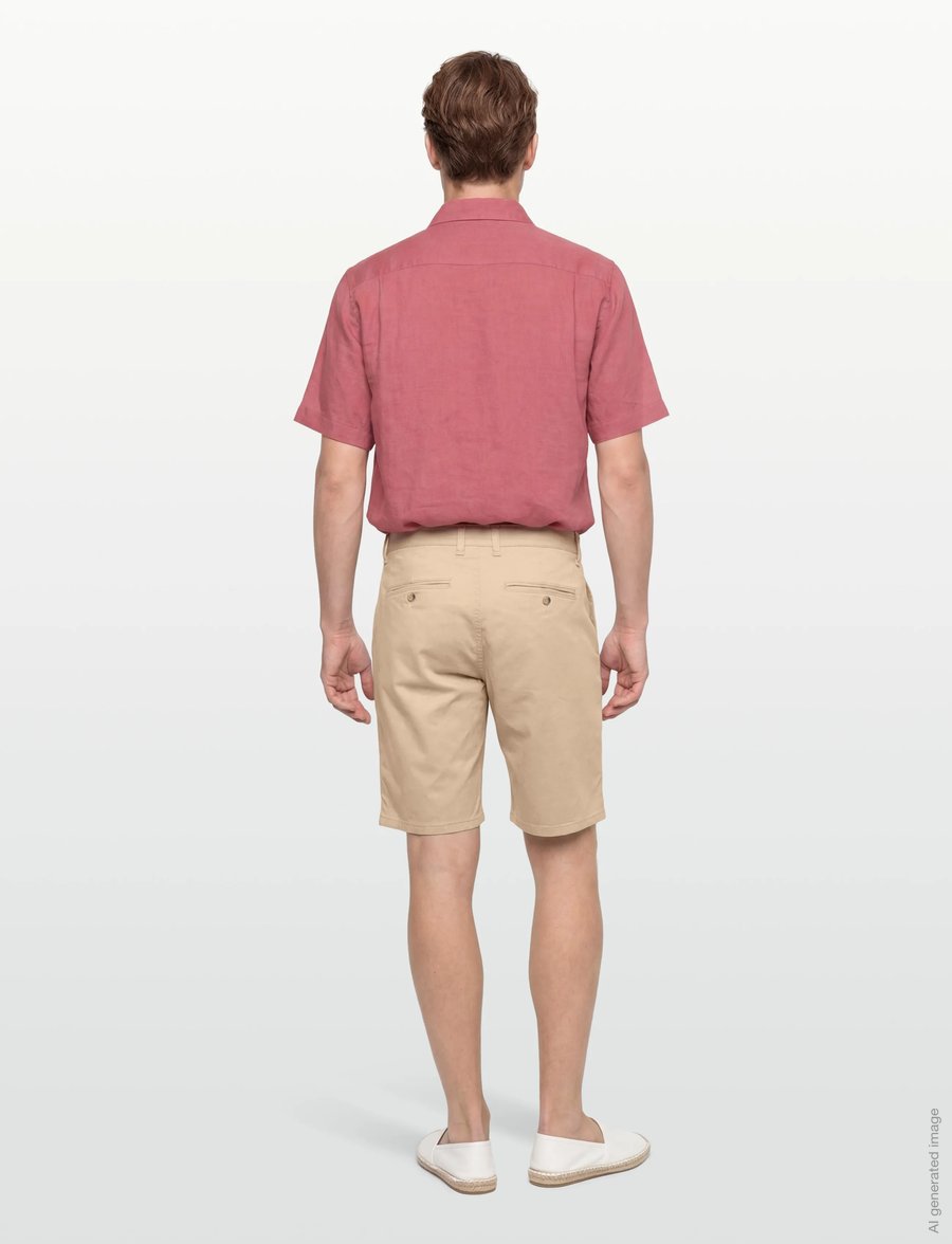 Lindbergh Black - 1927: Cashmere touch superflex chi - lühikesed chino-püksid - sand - 4