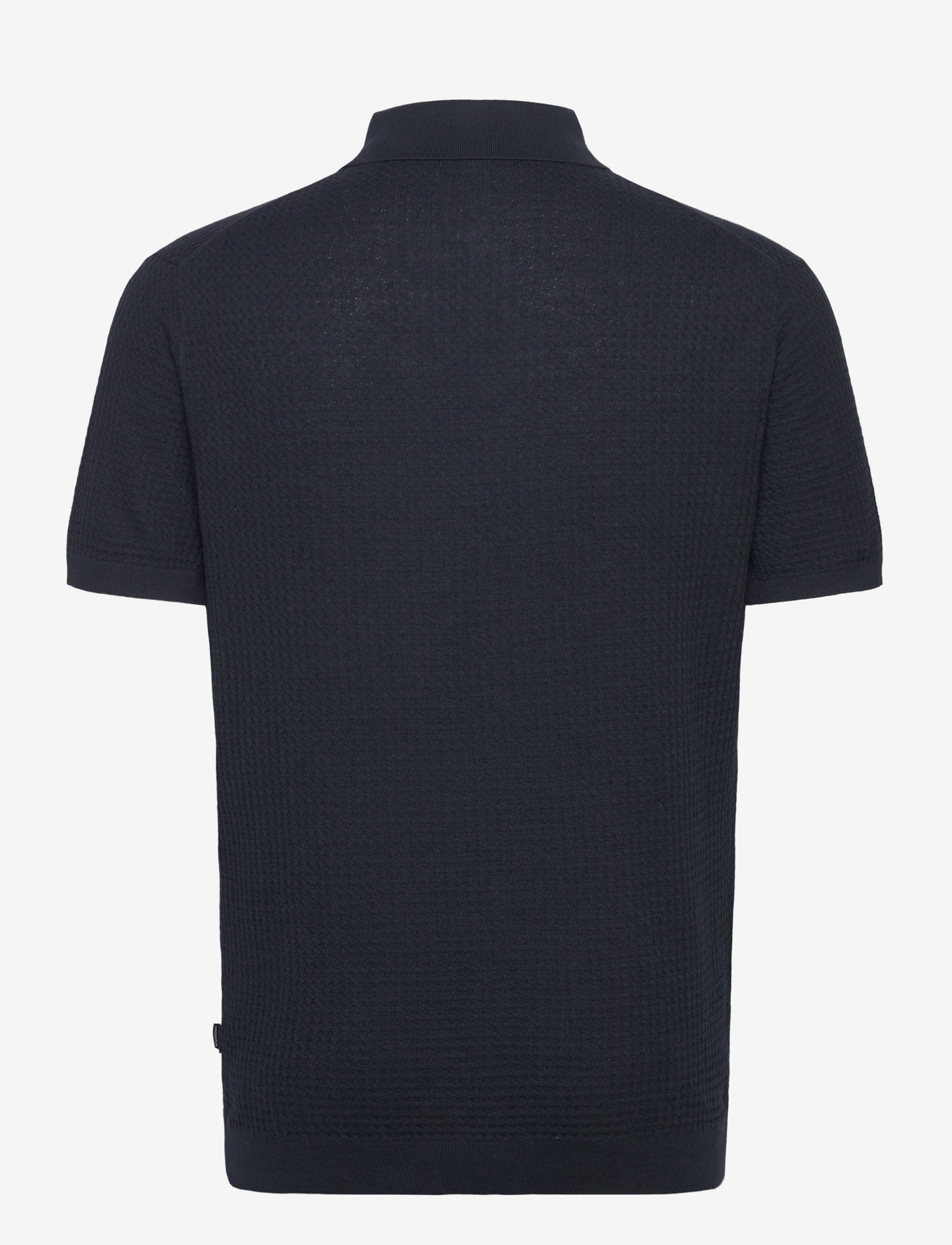 Lindbergh Black - Knitted cable polo S/S - lühikeste varrukatega polod - navy - 1