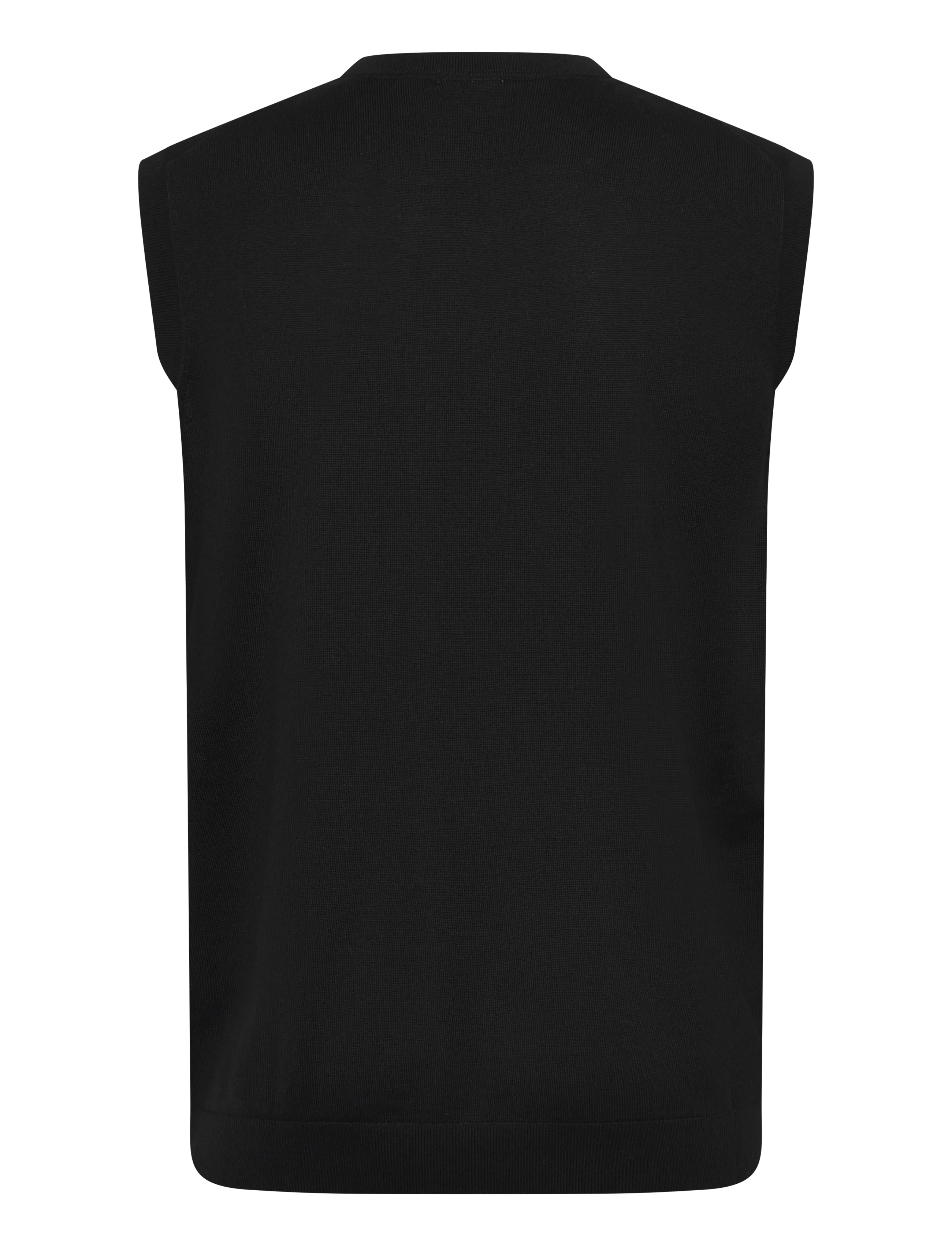 Lindbergh Black - 100 % merino v-neck slipover - strikveste - black - 1