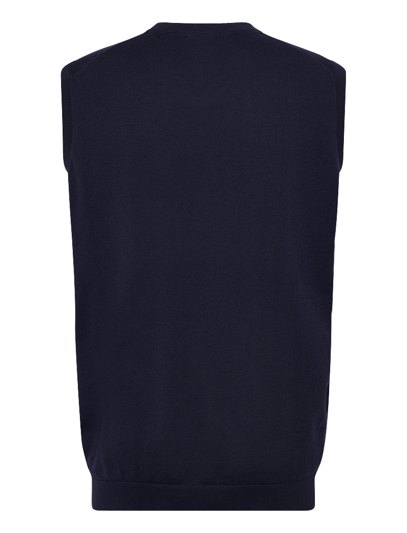 Lindbergh Black - 100 % merino v-neck slipover - gestrickte westen - navy - 1