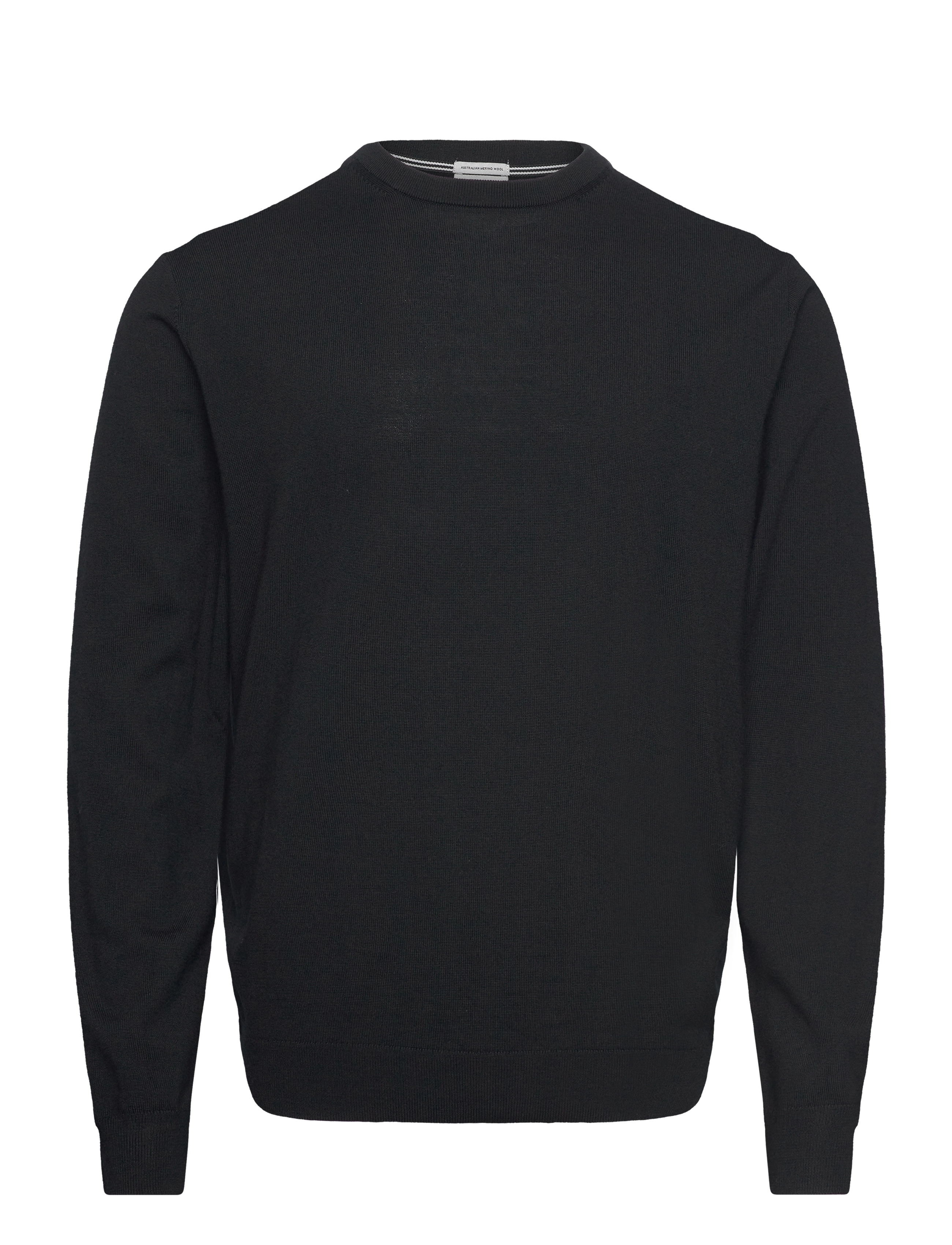 LINDBERGH Schwarz 100 % Merino Crew Neck Knit Schwarz - XL - Herren