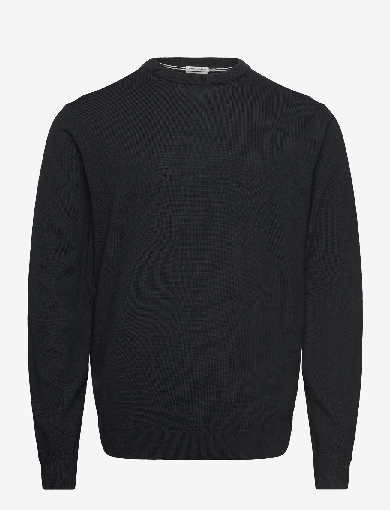 Lindbergh Black - 100 % merino crew neck knit - rundhalsad - black - 1