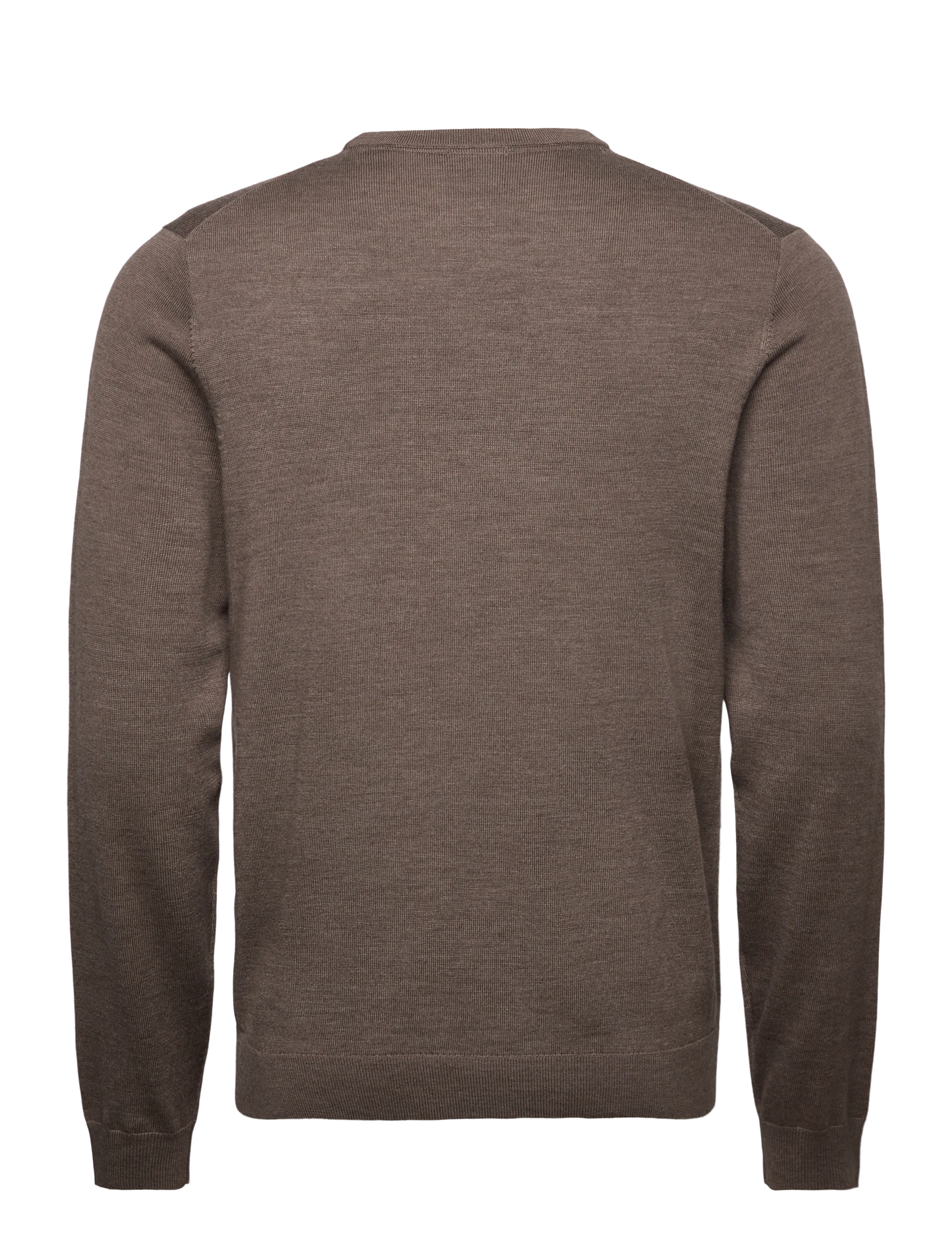 Lindbergh Black - 100 % merino crew neck knit - rund hals - dk sand mel - 2