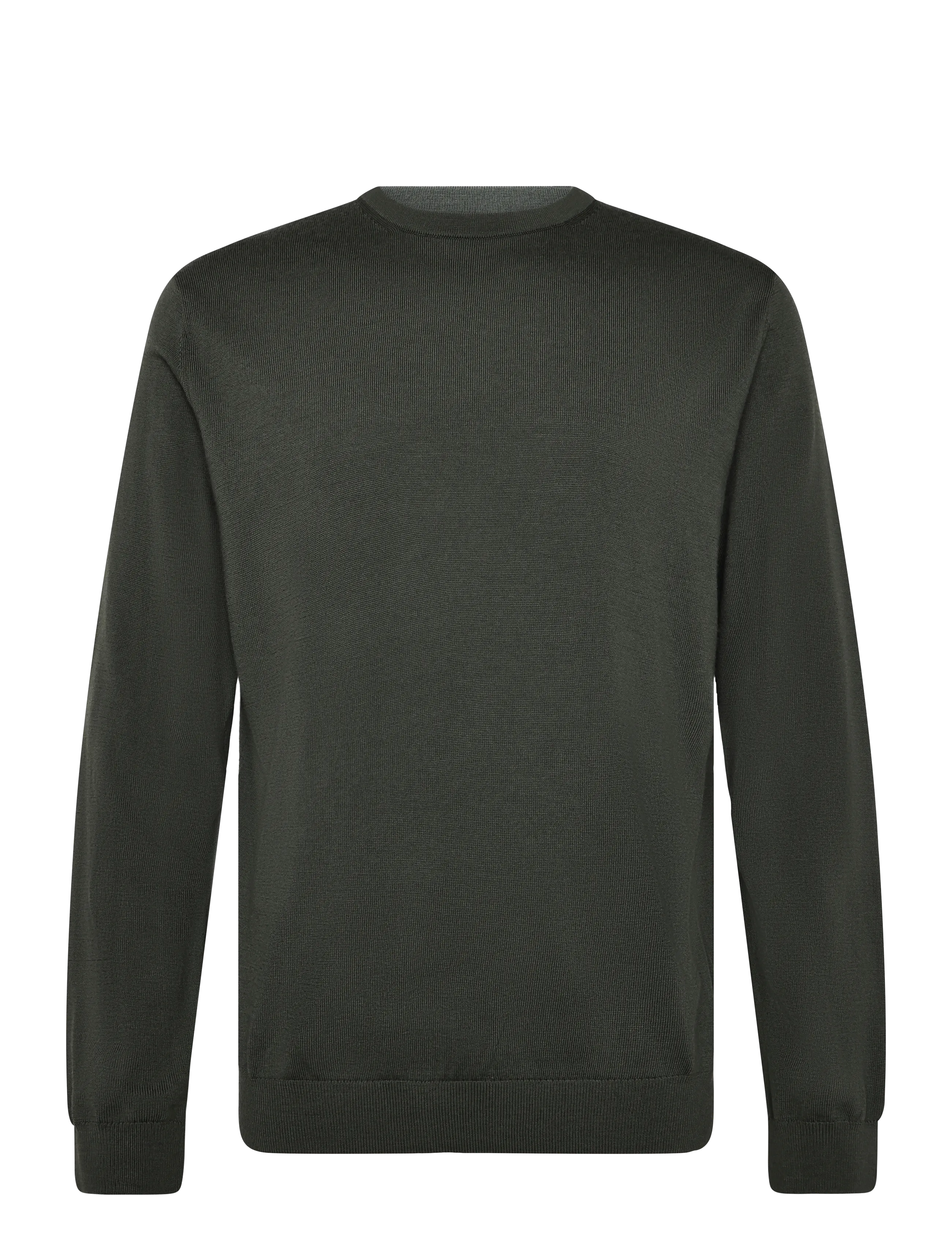 Lindbergh Black 100 % merino crew neck knit - Strickmode - DUSTY ARMY / khaki/green