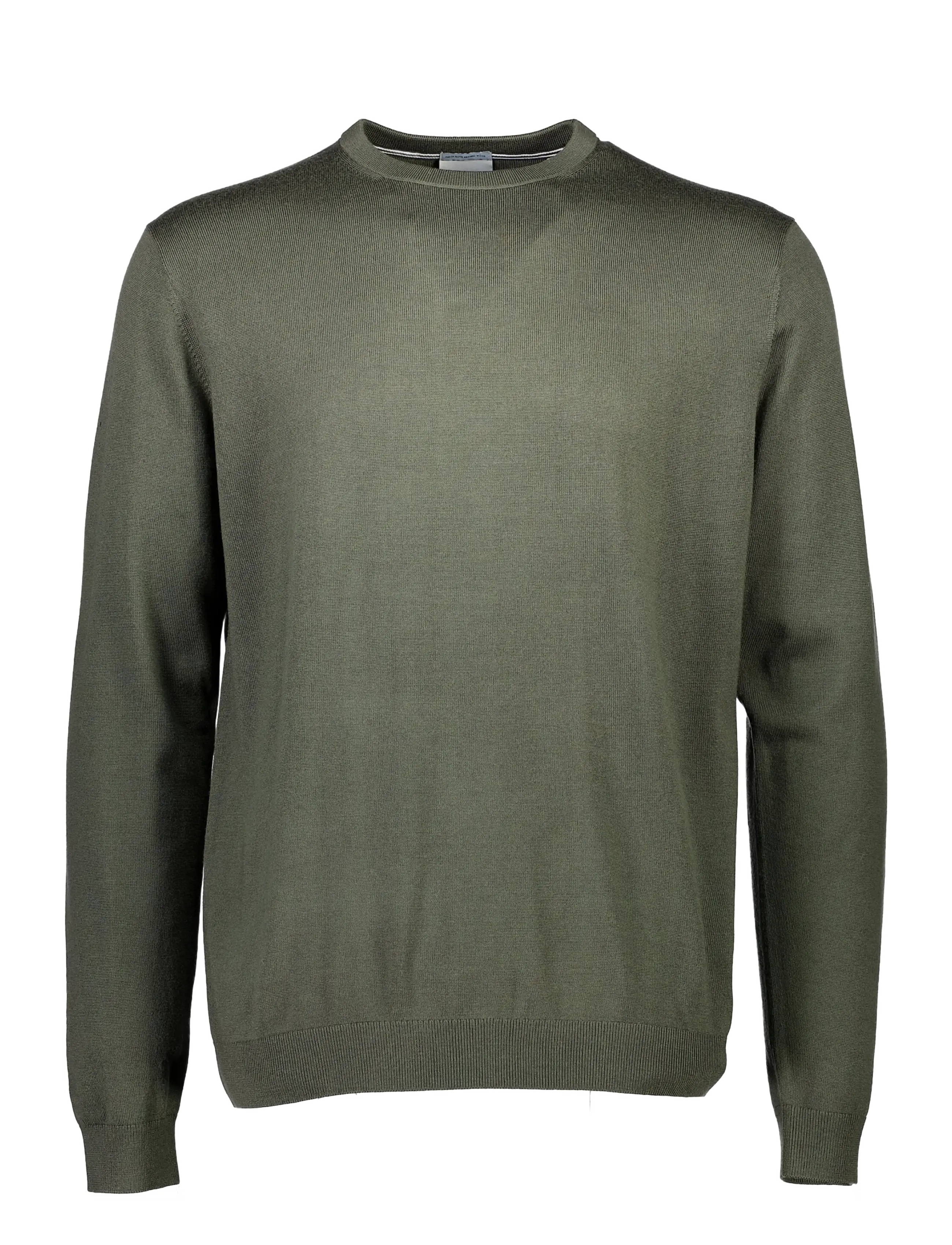 Lindbergh Black 100 % merino crew neck knit - Lindbergh - DUSTY ARMY / khaki/green