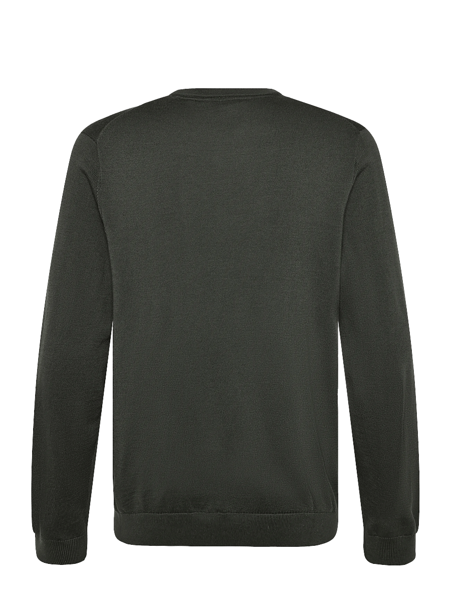 Lindbergh Black - 100 % merino crew neck knit - rundhalsad - dusty army - 2