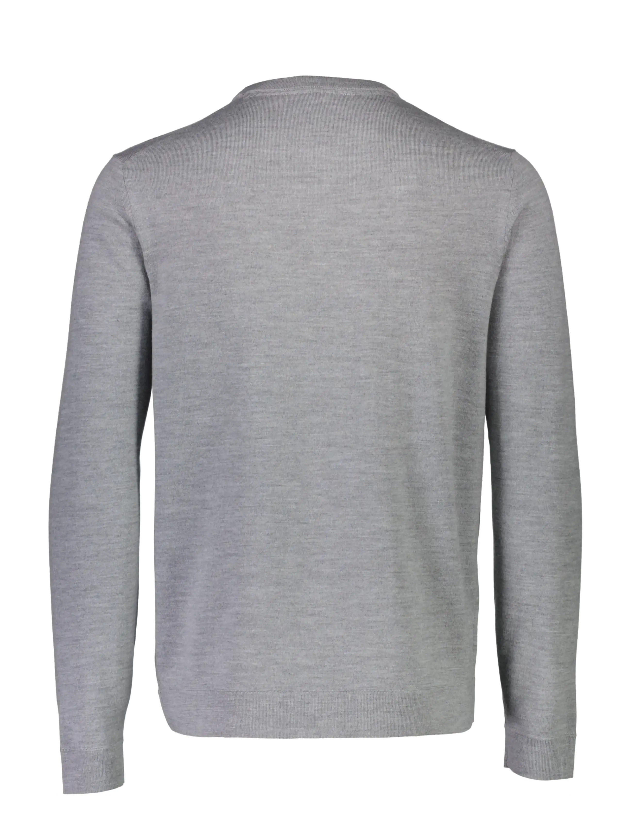Lindbergh Black - 100 % merino crew neck knit - rundhals - grey mel - 2