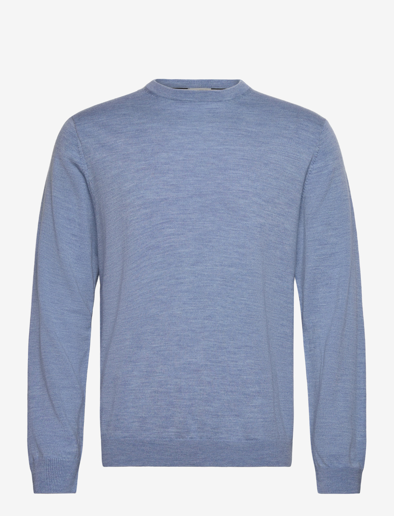 Lindbergh Black - 100 % merino crew neck knit - round necks - lt blue mel - 0