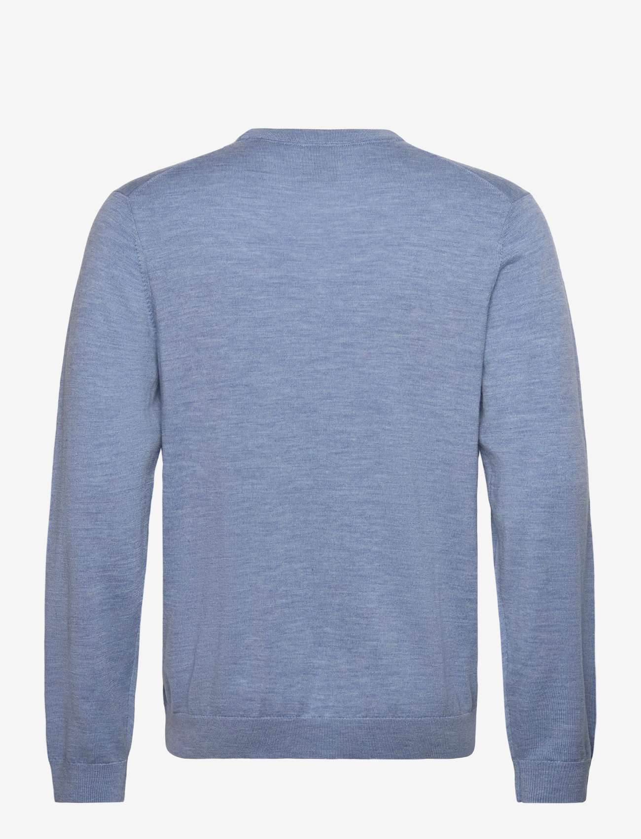 Lindbergh Black - 100 % merino crew neck knit - round necks - lt blue mel - 1
