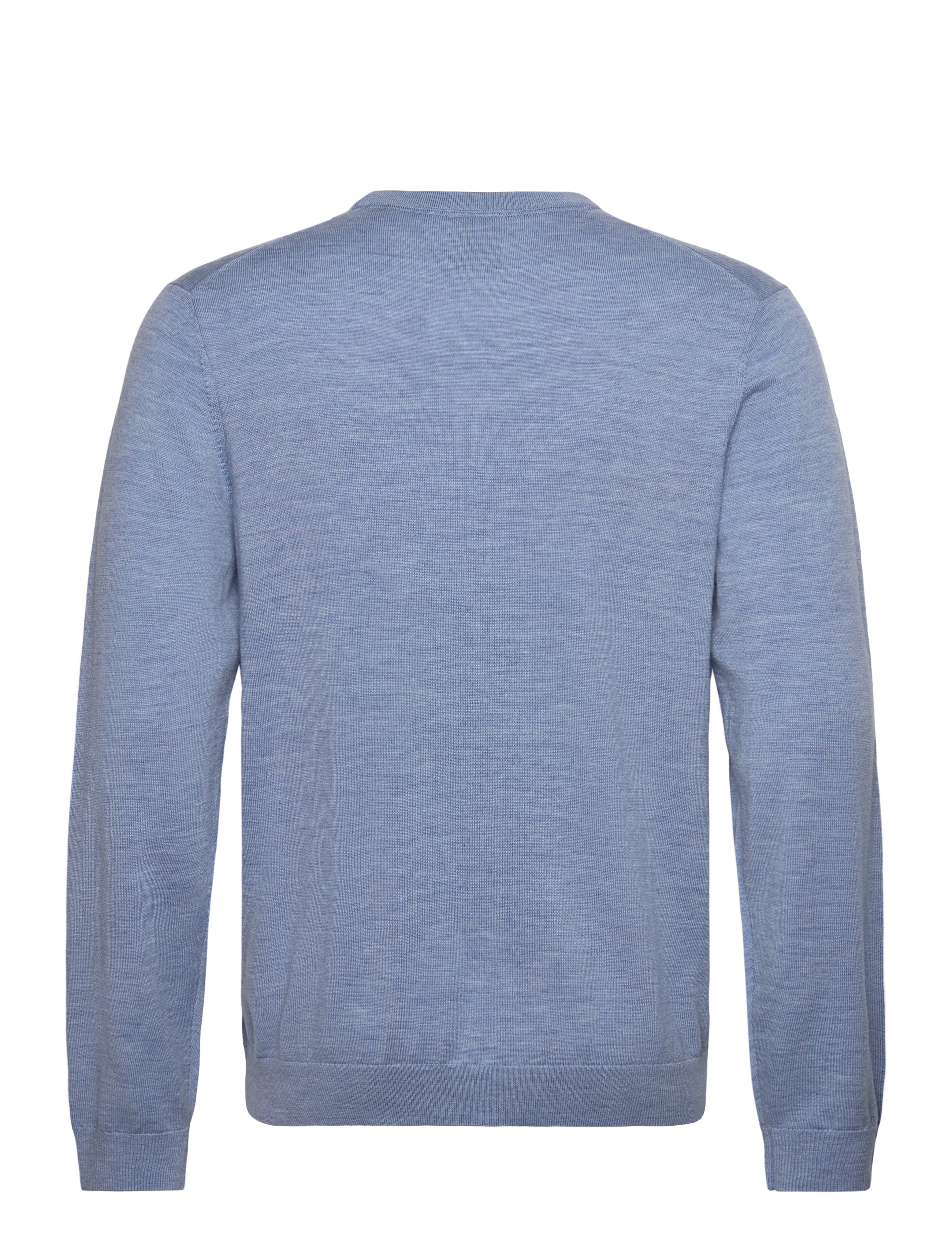 Lindbergh Black - 100 % merino crew neck knit - rund hals - lt blue mel - 2