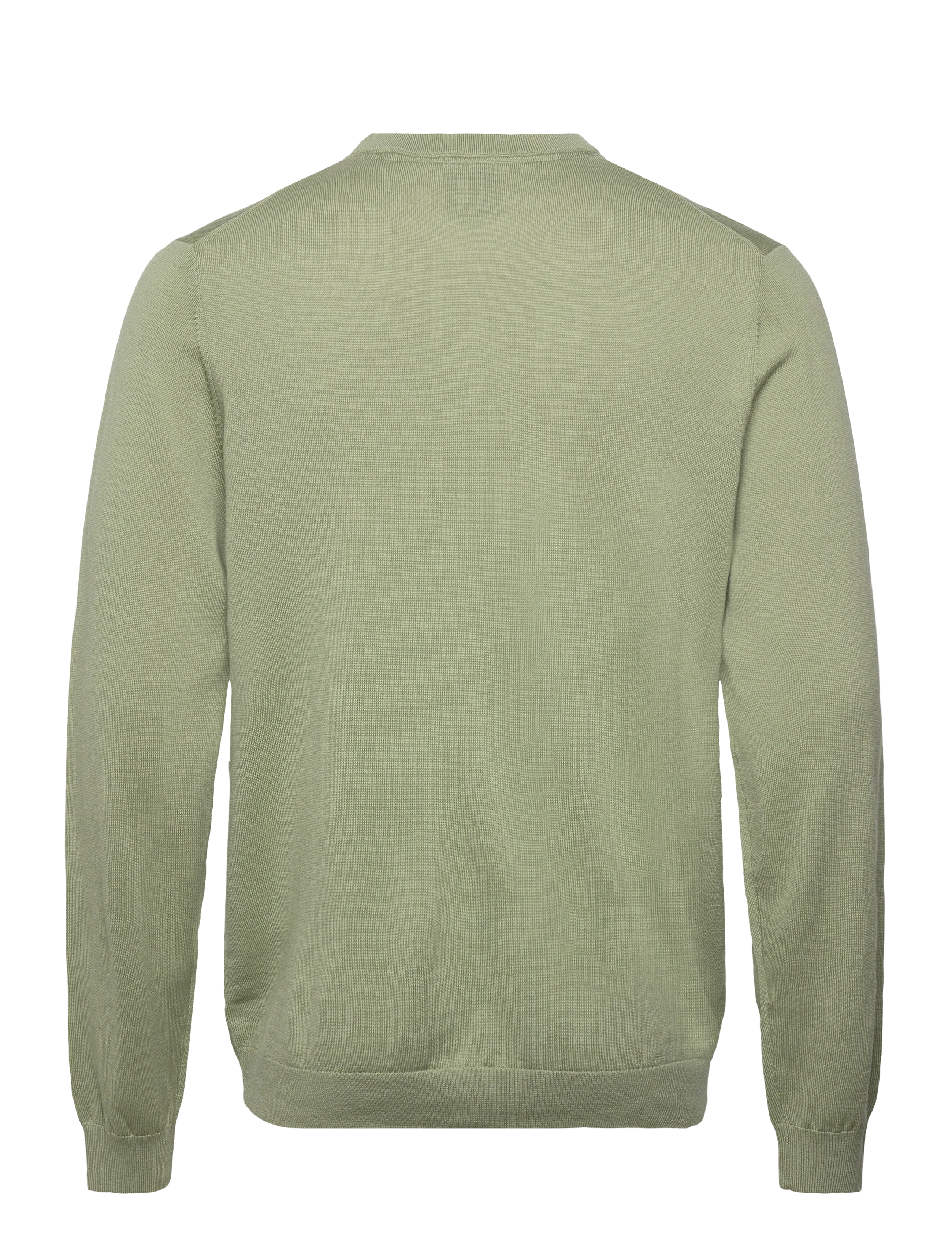 Lindbergh Black - 100 % merino crew neck knit - rund hals - lt dusty green - 1