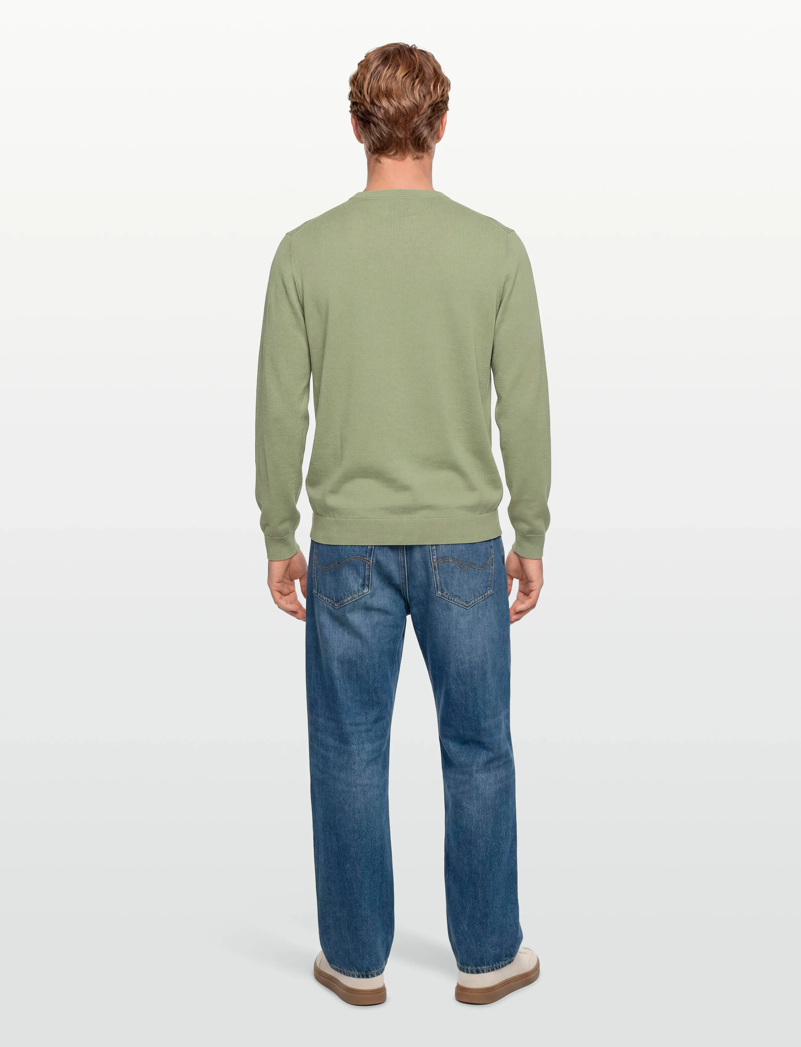 Lindbergh Black - 100 % merino crew neck knit - Ümmarguse kaelusega kudumid - lt dusty green - 4