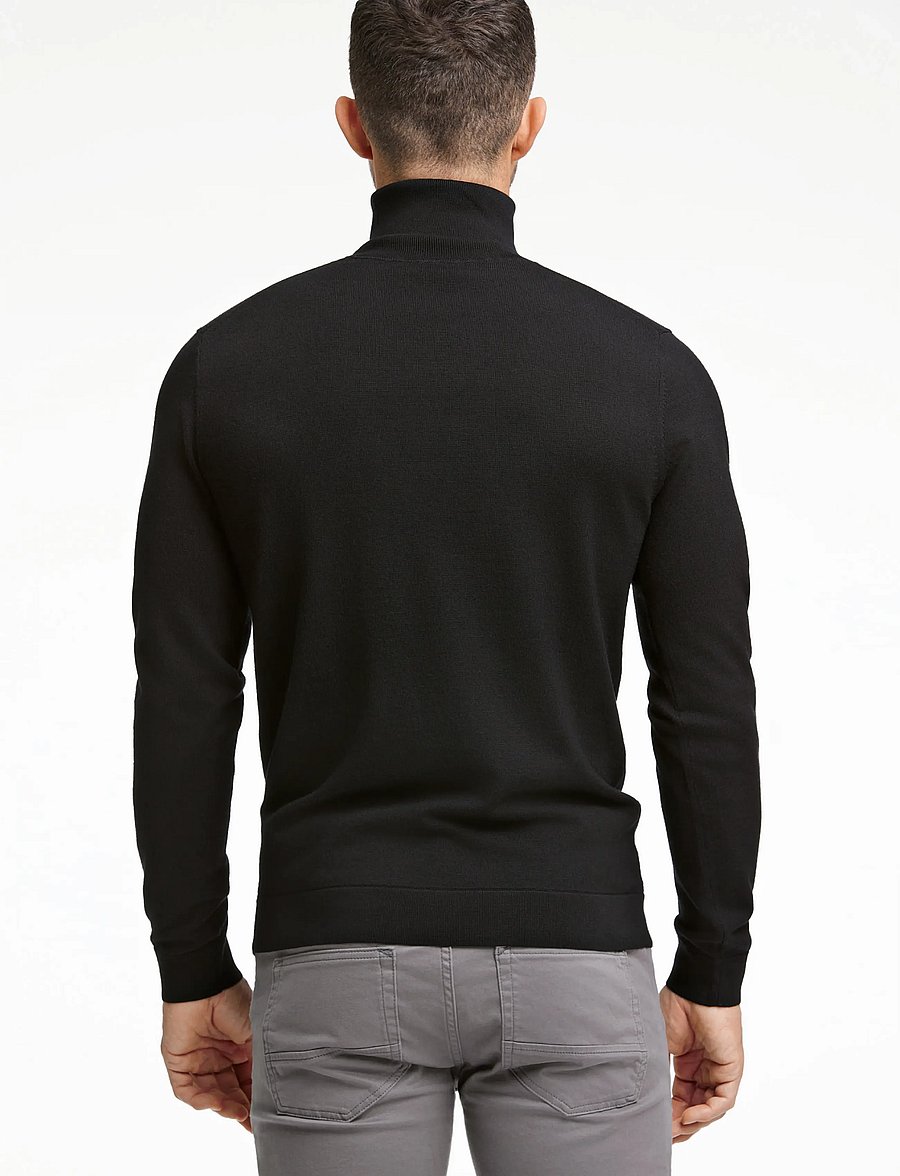 Lindbergh Black - 100 % merino roll neck knit - polokrage - black - 3