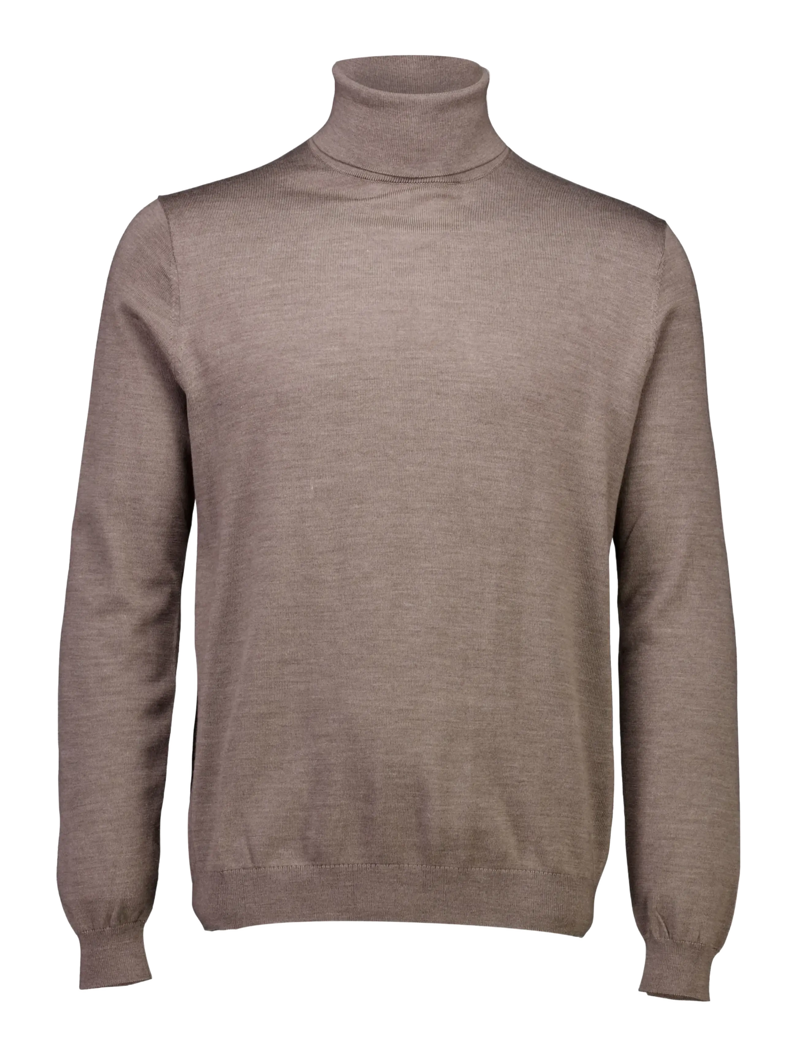 Lindbergh Black 100 % merino roll neck knit - Kõrge kaelusega - DK SAND MEL / beige