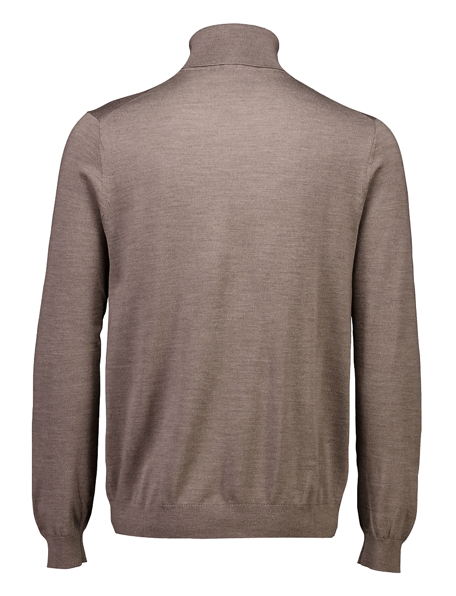Lindbergh Black - 100 % merino roll neck knit - rollkragenpullover - dk sand mel - 2