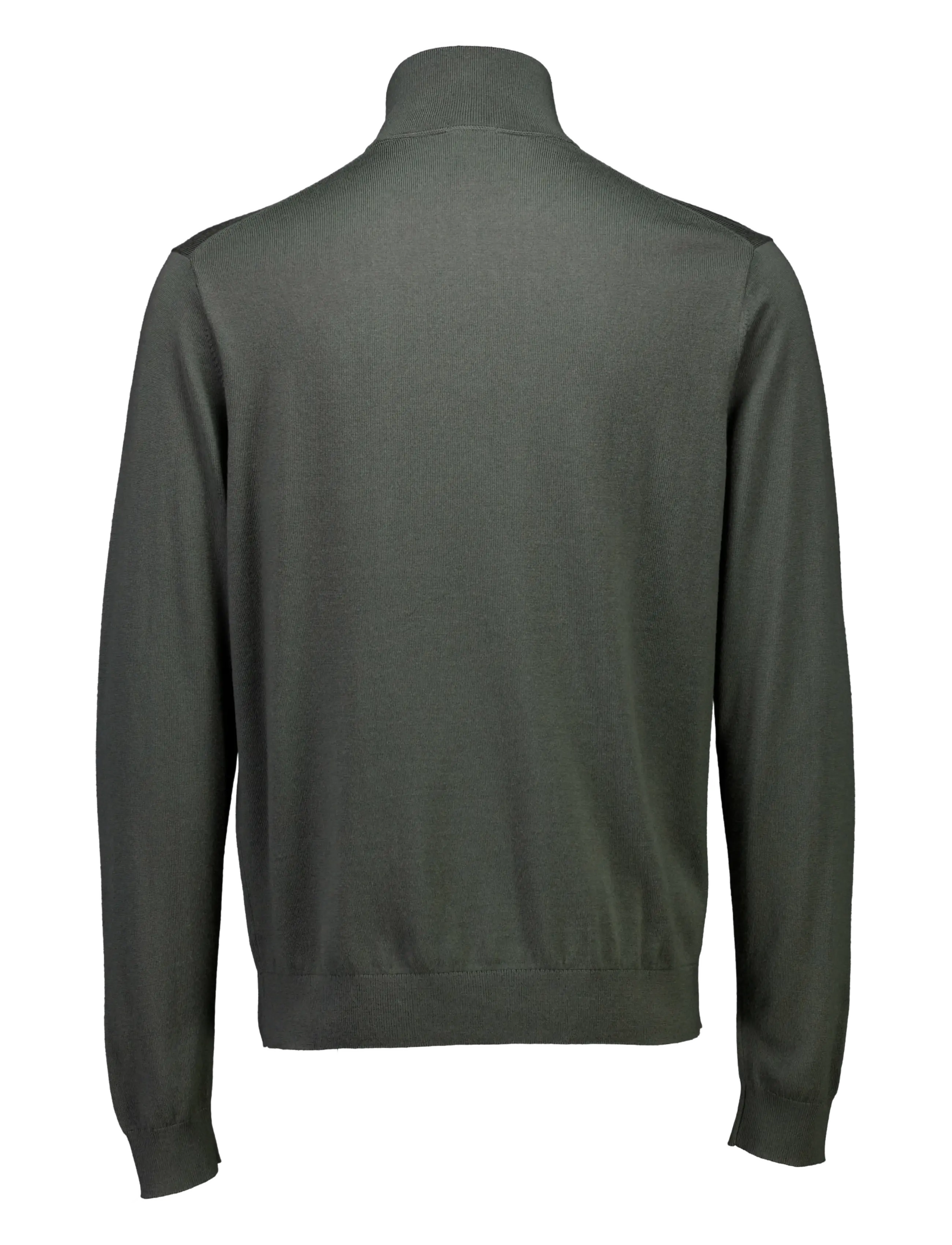Lindbergh Black - 100% merino half zip knit - pullover mit halbem reißverschluss - dusty army - 2