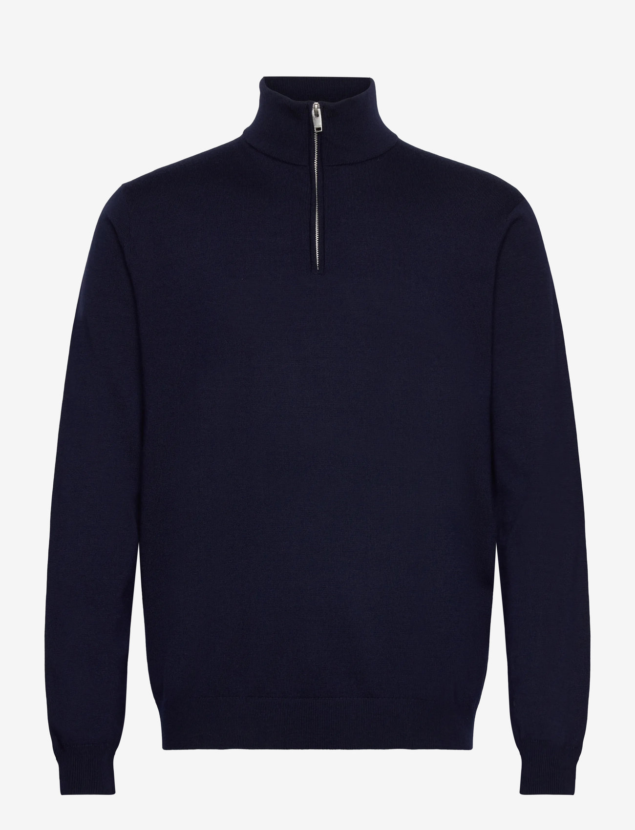 Lindbergh Black - 100% merino half zip knit - pullover mit halbem reißverschluss - navy - 0