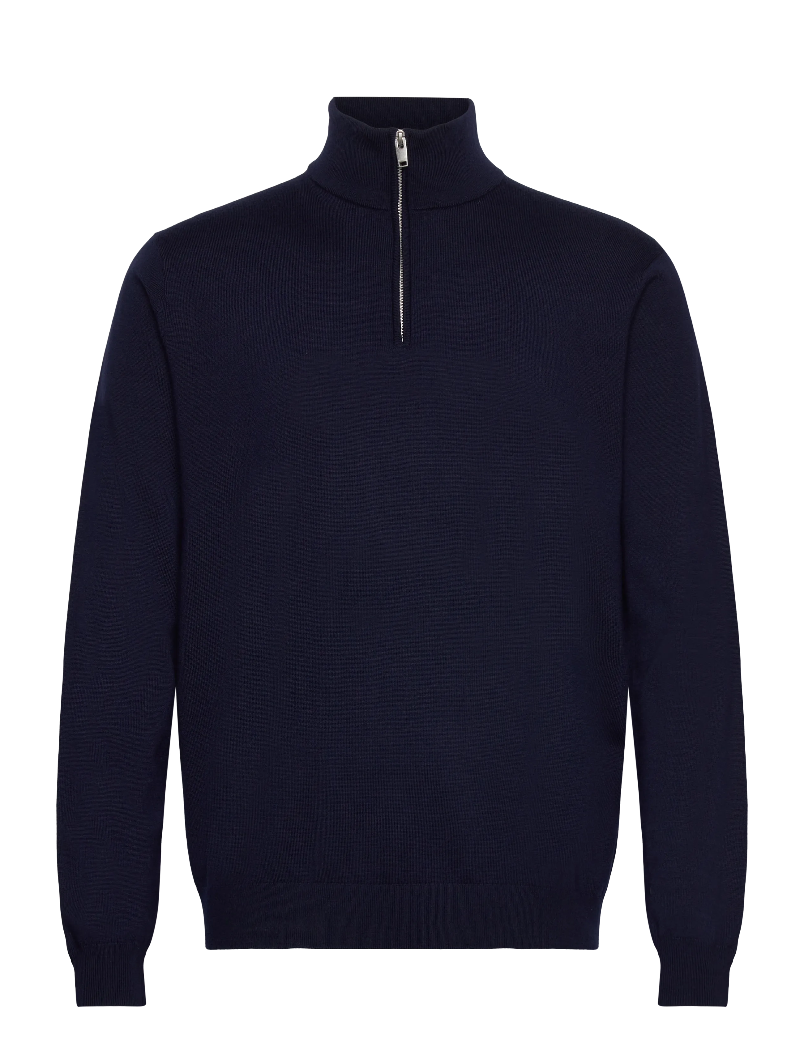 Lindbergh Black - 100% merino half zip knit - hálfrenndar peysur - navy - 0