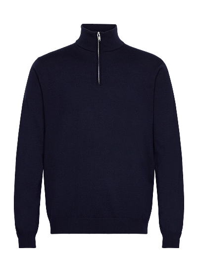 100% Merino Half Zip Knit - Half Zip-TrøJer