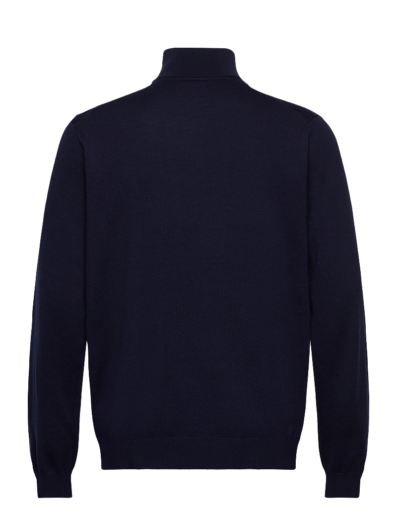 Lindbergh Black - 100% merino half zip knit - pullover mit halbem reißverschluss - navy - 1