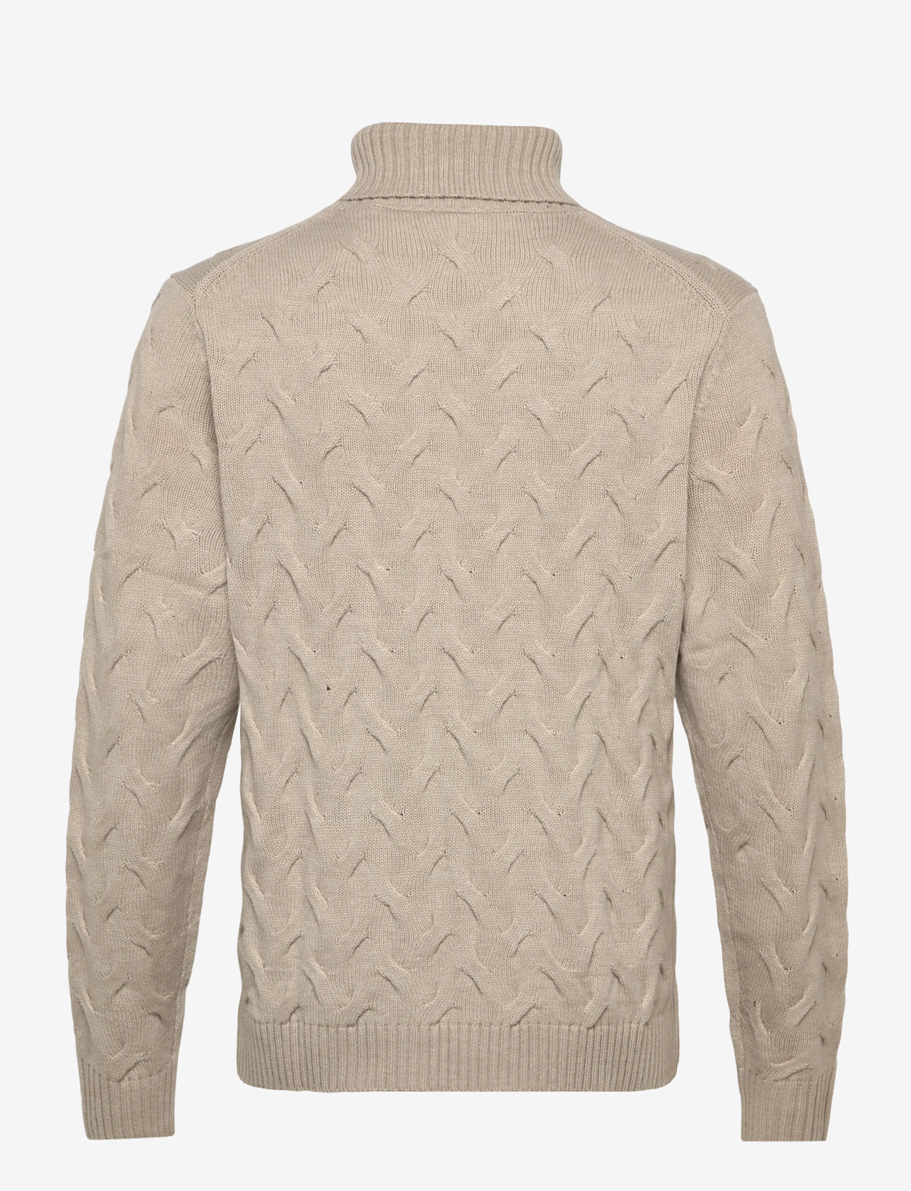 Lindbergh Black - 1927 Merino blend texture roll neck - rúllukragar - off white mel - 1