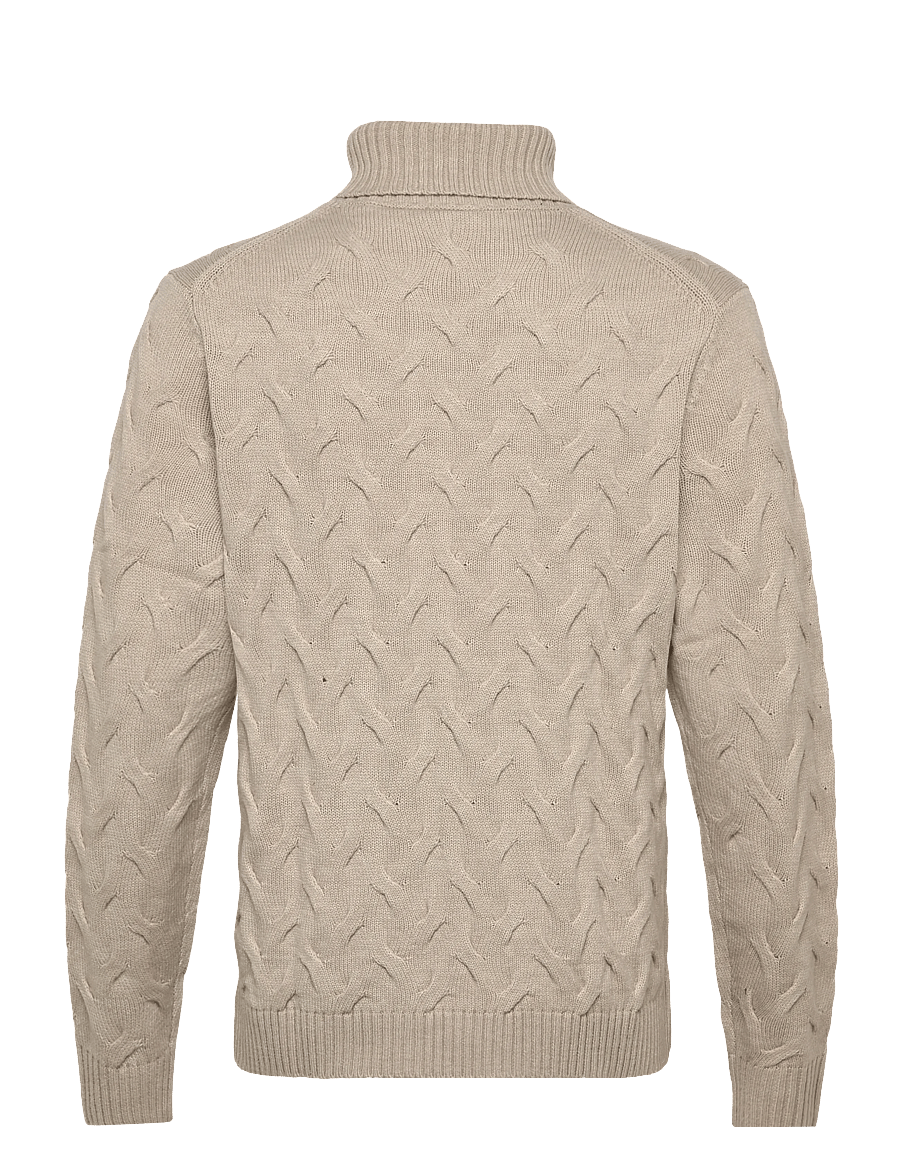 Lindbergh Black - 1927 Merino blend texture roll neck - rollkragen - off white mel - 1