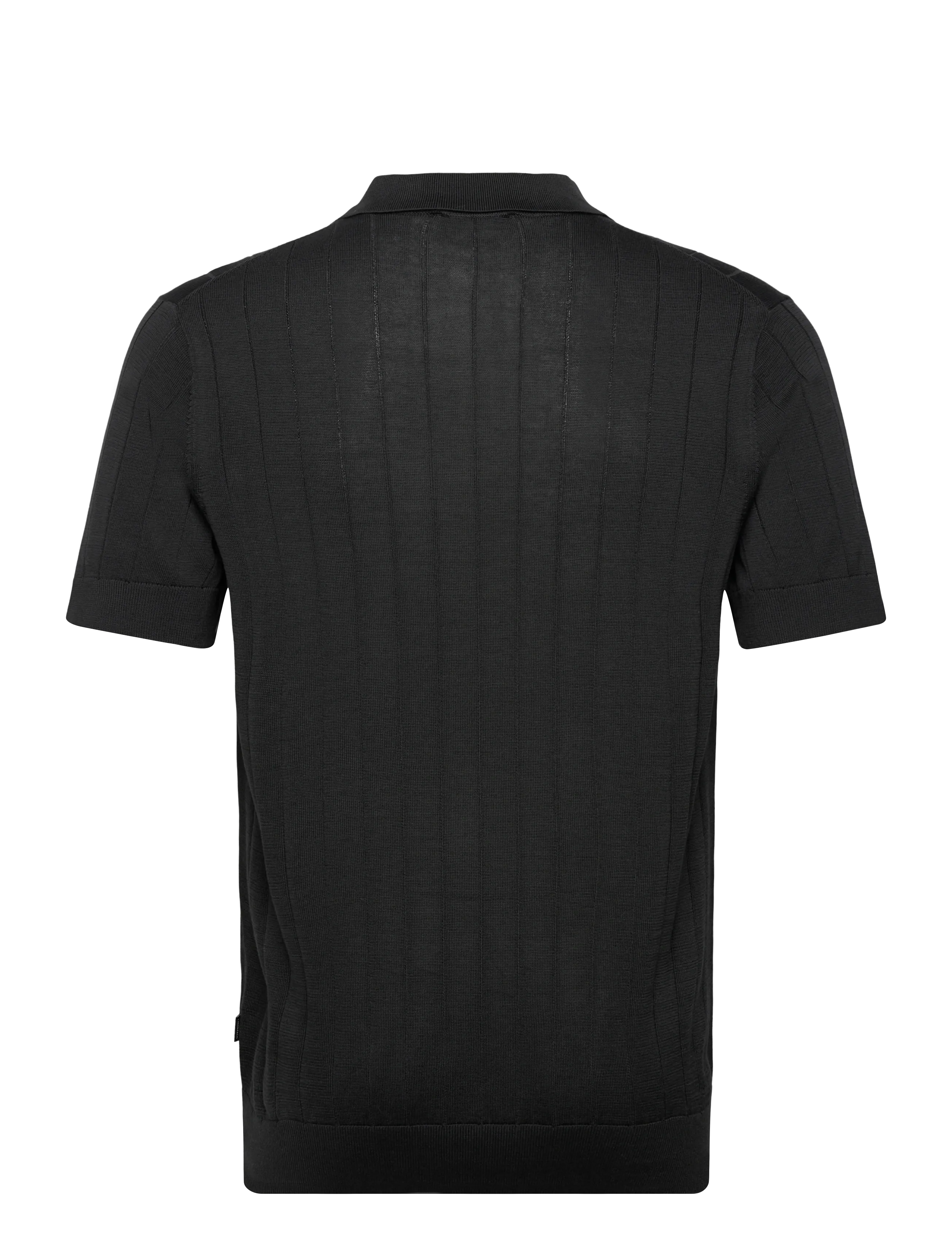 Lindbergh Black - Open collar knitted polo S/S - gestrickte polohemden - dk navy - 2