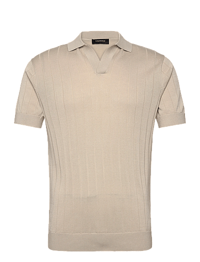 Open Collar Knitted Polo S/S - KortæRmede