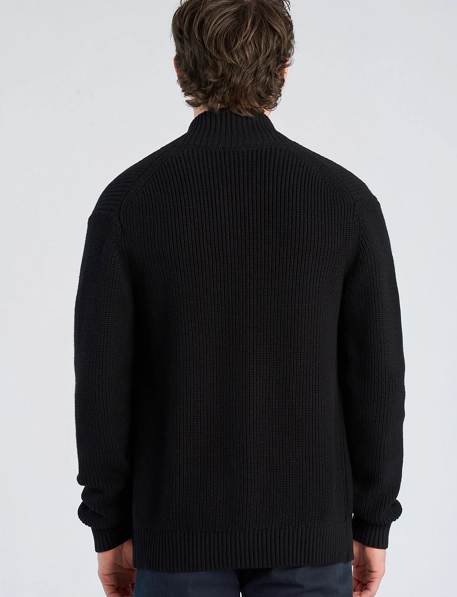 Lindbergh Black - 1927: Merino blend button through cardigan - strickjacken - black - 4