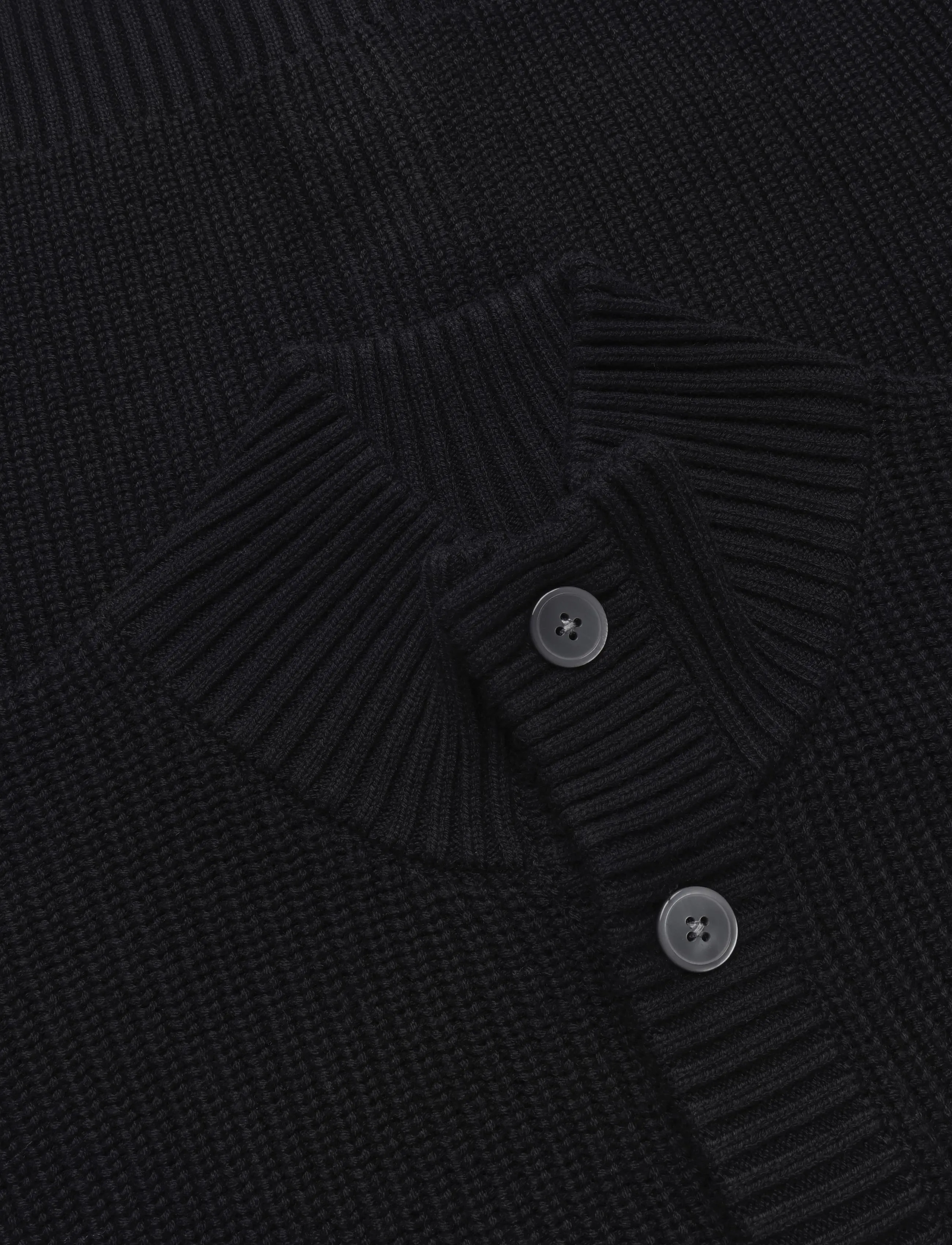 Lindbergh Black - 1927: Merino blend button through cardigan - cardigans - black - 5
