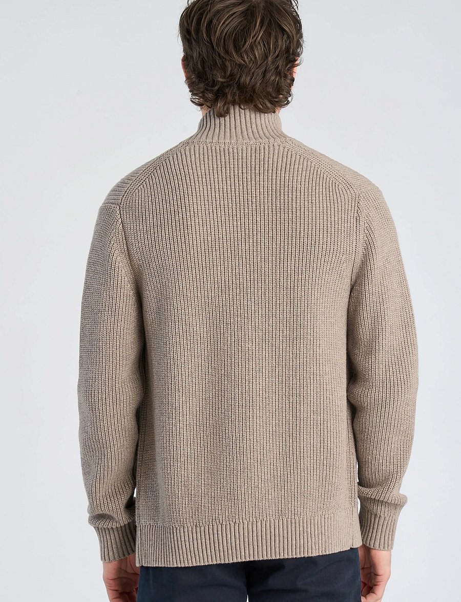 Lindbergh Black - 1927: Merino blend button through cardigan - strickjacken - lt sand mel - 4