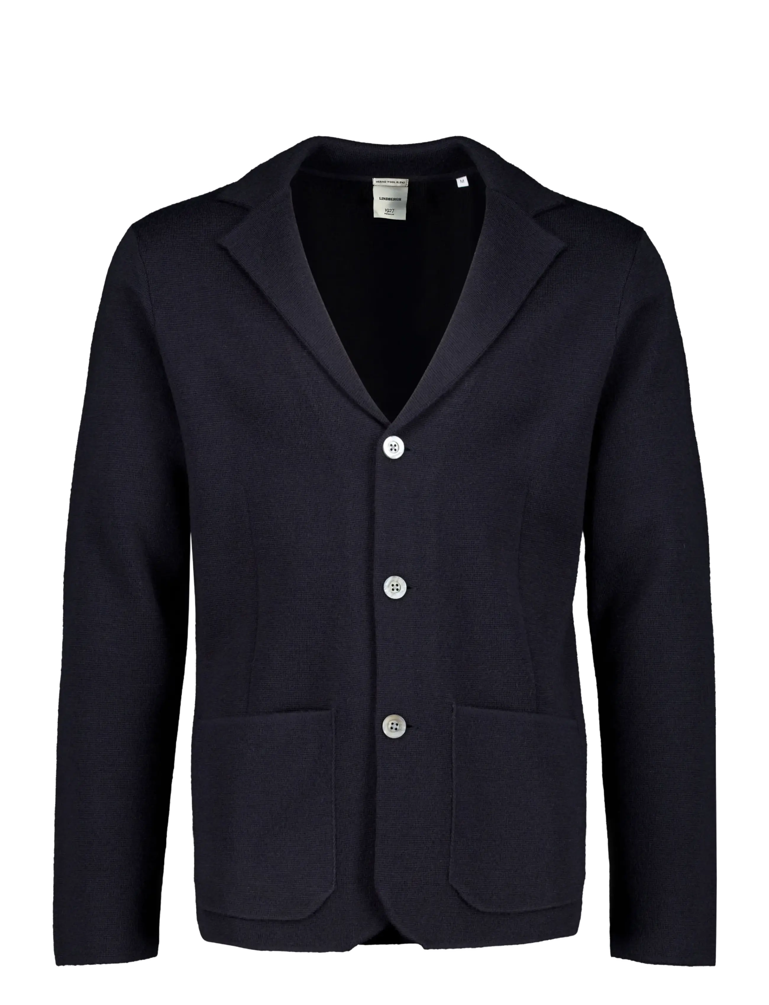 Lindbergh Black 1927: Merino blend knitted blazer - Sakkos - DK NAVY / navy