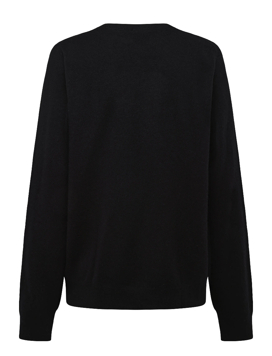 Lindbergh Black - 1927: Wool cashmere blend knit - rund hals - black - 2
