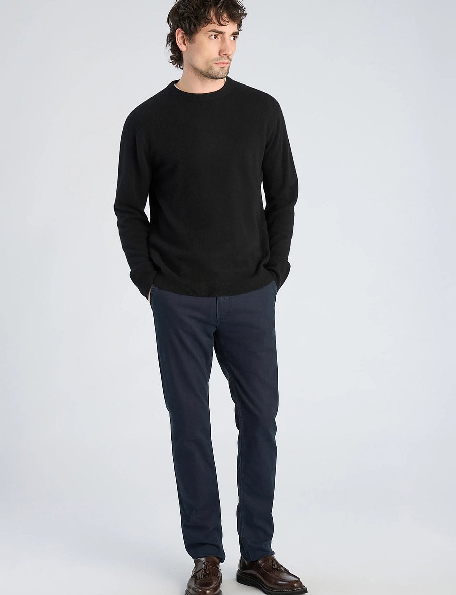 Lindbergh Black - 1927: Wool cashmere blend knit - rund hals - black - 0