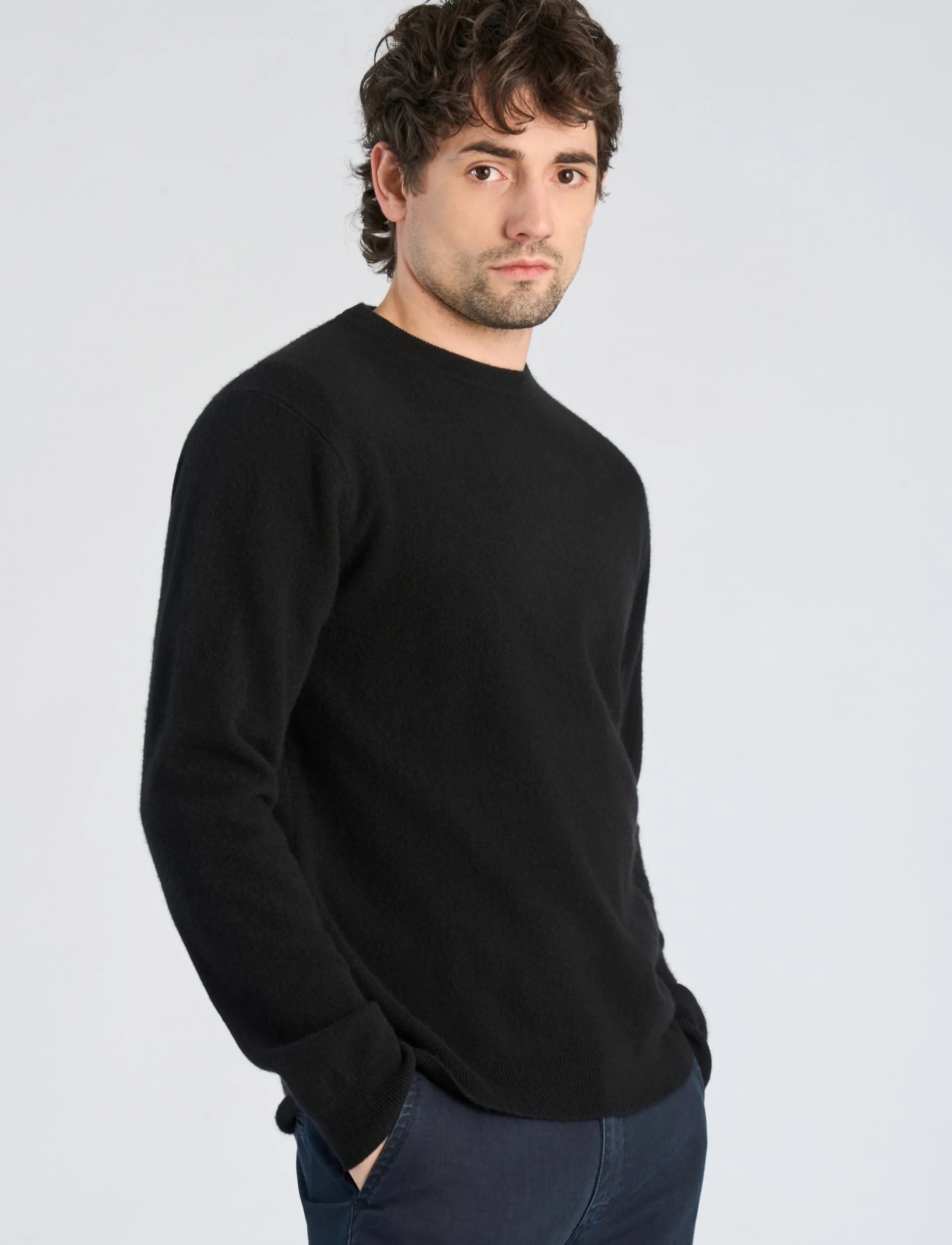 Lindbergh Black - 1927: Wool cashmere blend knit - rund hals - black - 3